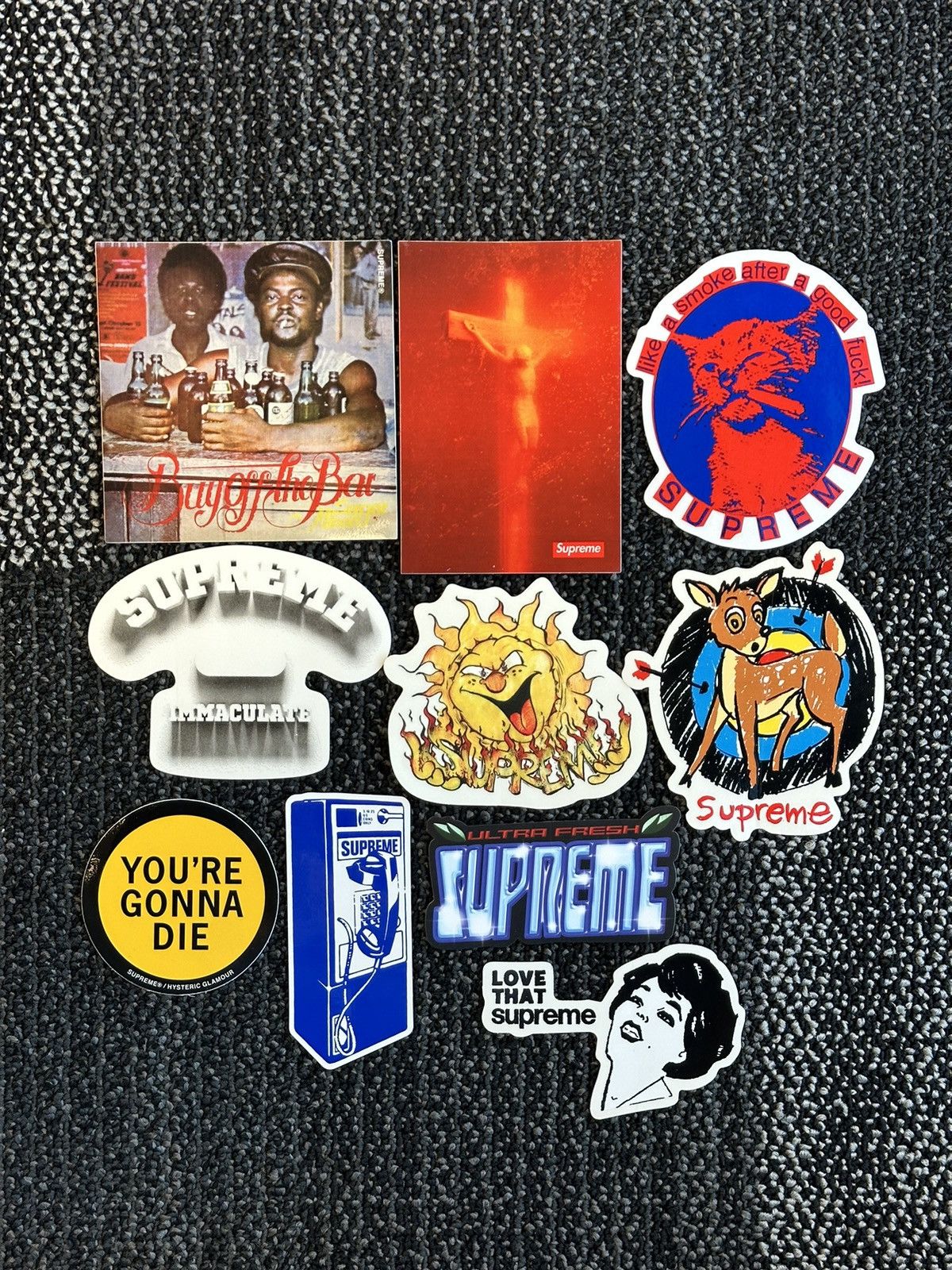 Supreme 10x Supreme Stickers Lot | Grailed