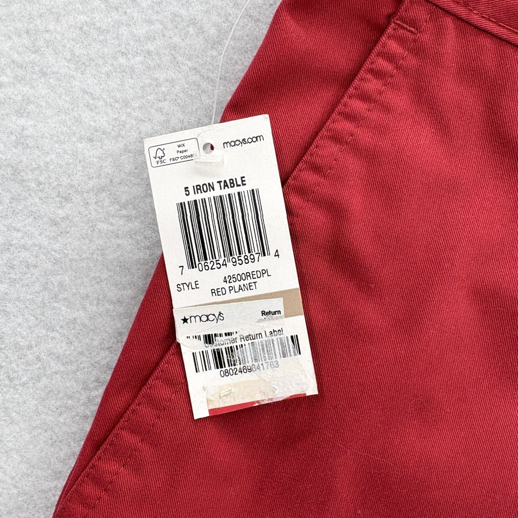 Vintage Greg Norman Five Iron Shorts Mens 42 Red Chino Cargo RapiDry 10" NWT Size US 42 / EU 58 - 4 Thumbnail
