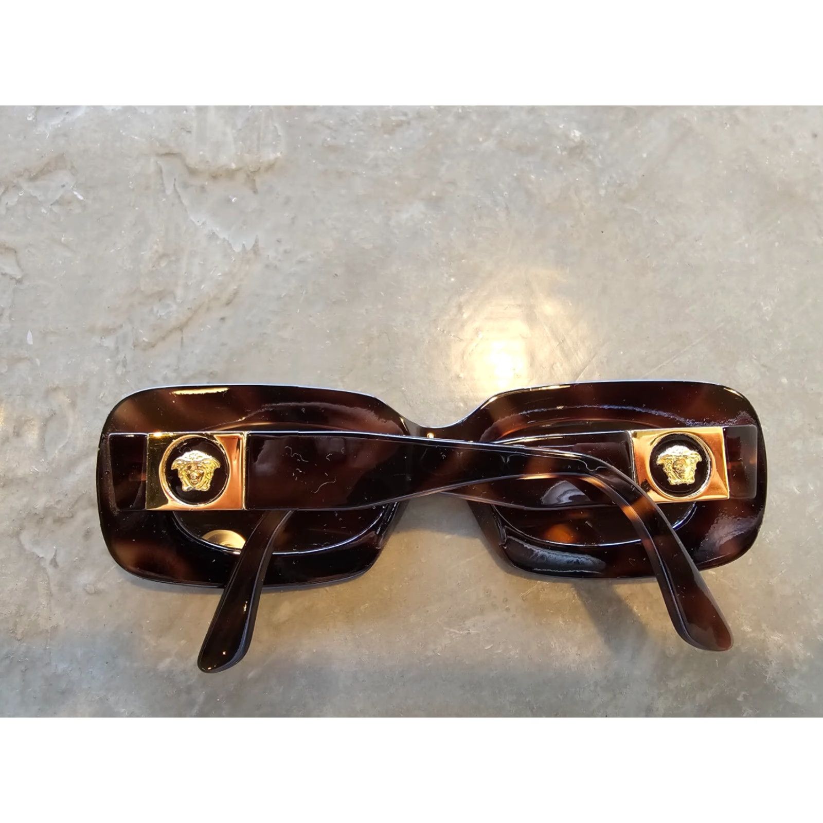 Versace VINTAGE GIANNI VERSACE Sunglasses 1996 MOD.416/C COL.900 Women Brown Polarized Retro Sunglasses Mens Womens Size ONE SIZE - 2 Thumbnail