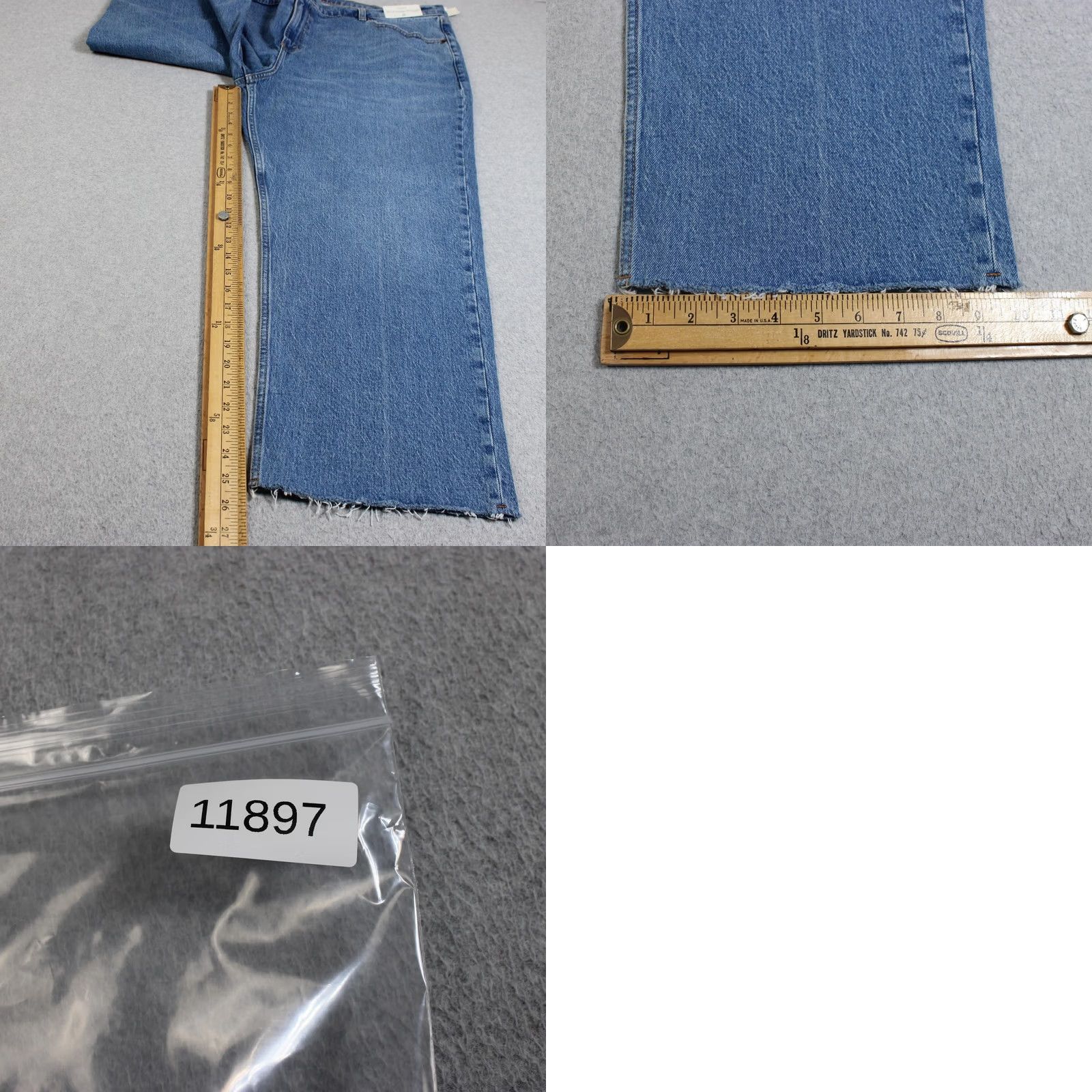 Abercrombie & Fitch VINTAGE Abercrombie & Fitch Jeans Women 35 Short Blue High Rise Vintage Straight Raw Hem Jeans (Medium Wash) Womens Size 24" / US 00 / IT 34 - 8 Thumbnail