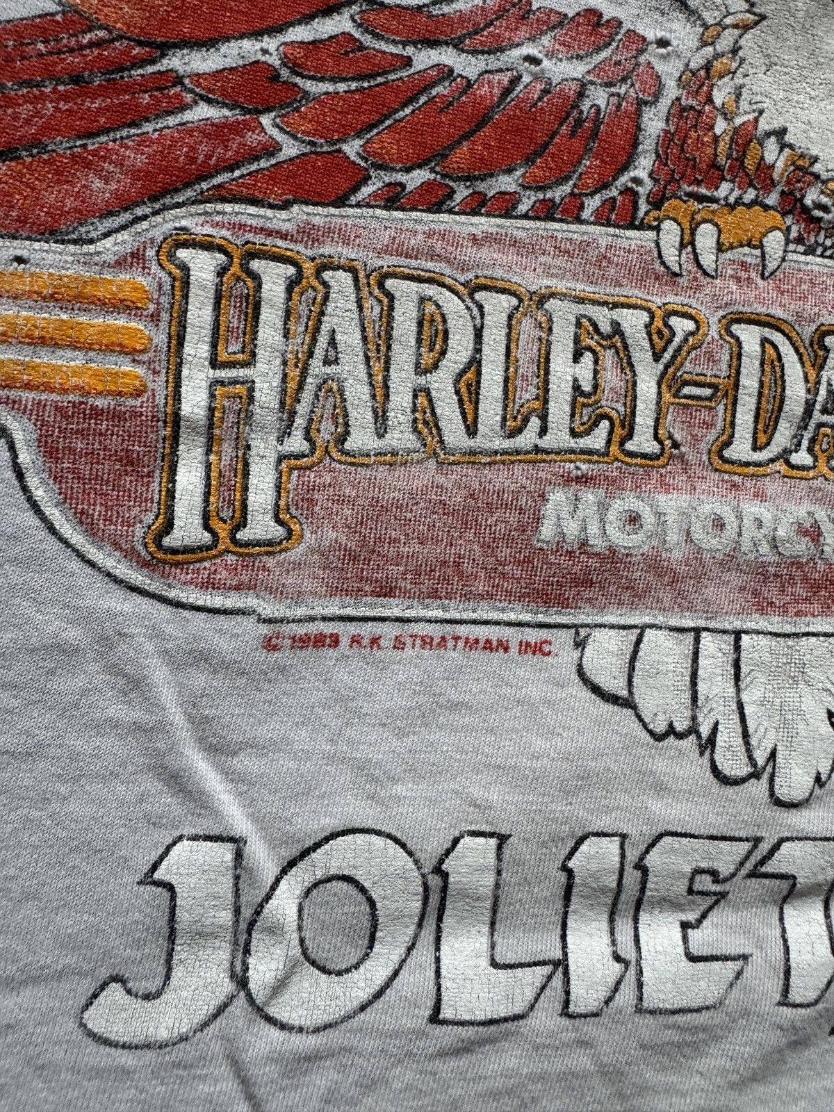 Harley Davidson Vintage 1988 Harley Davidson Joliet Illinois T-Shirt XL Size US XL / EU 56 / 4 - 10 Thumbnail