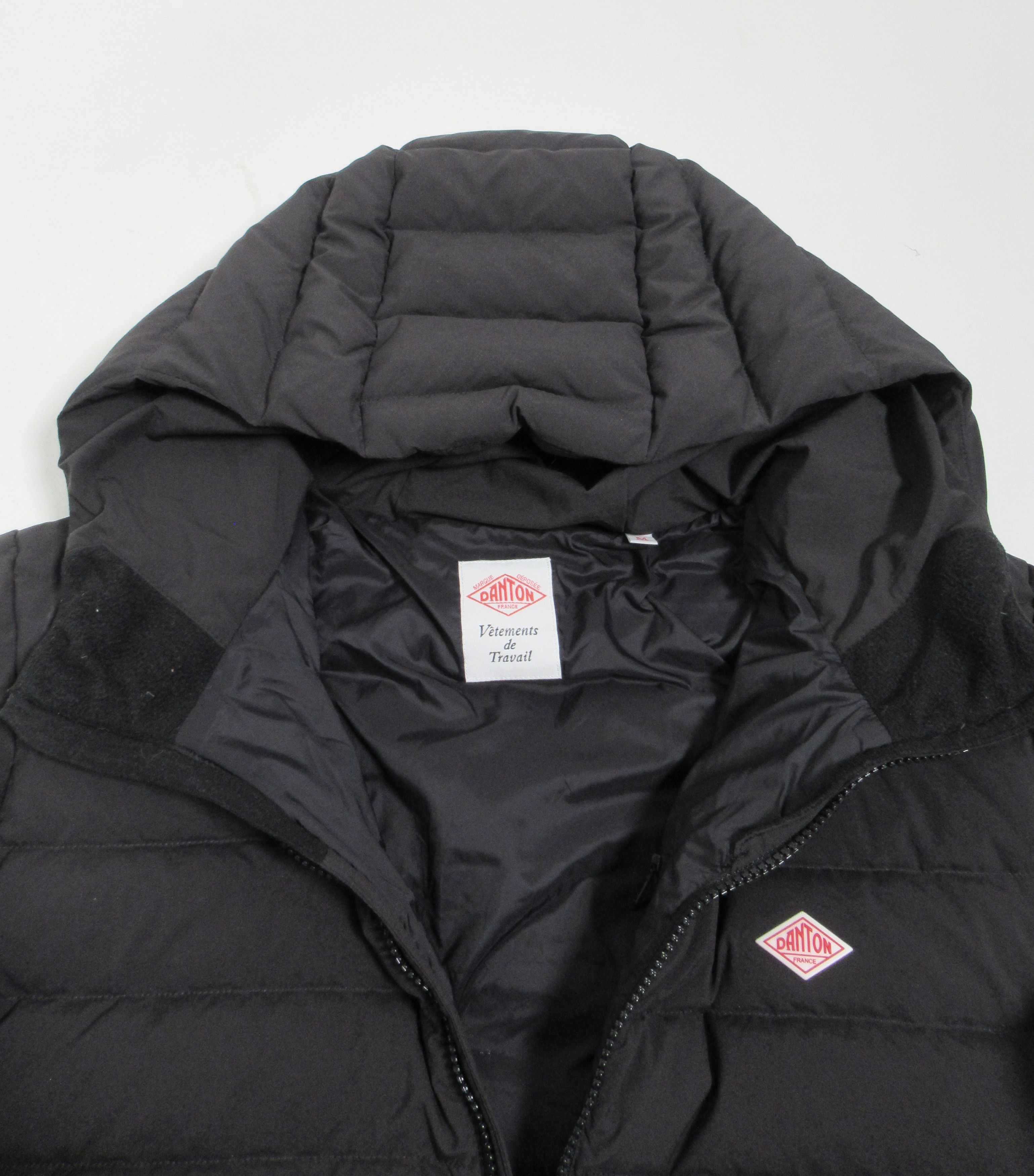 Danton Danton Nylon Taffeta Middle Down Hooded Jacket Black Size M Size US M / EU 48-50 / 2 - 7 Thumbnail