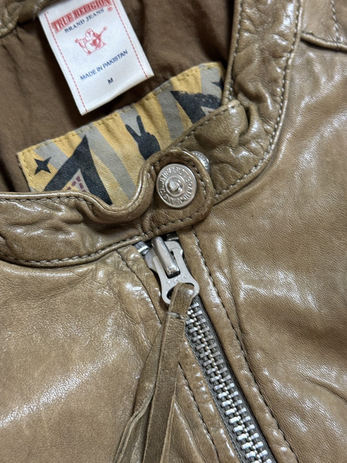True Religion True Religion leather jacket brown Y2K Avant Garde studded Size M / US 6-8 / IT 42-44 - 7 Thumbnail