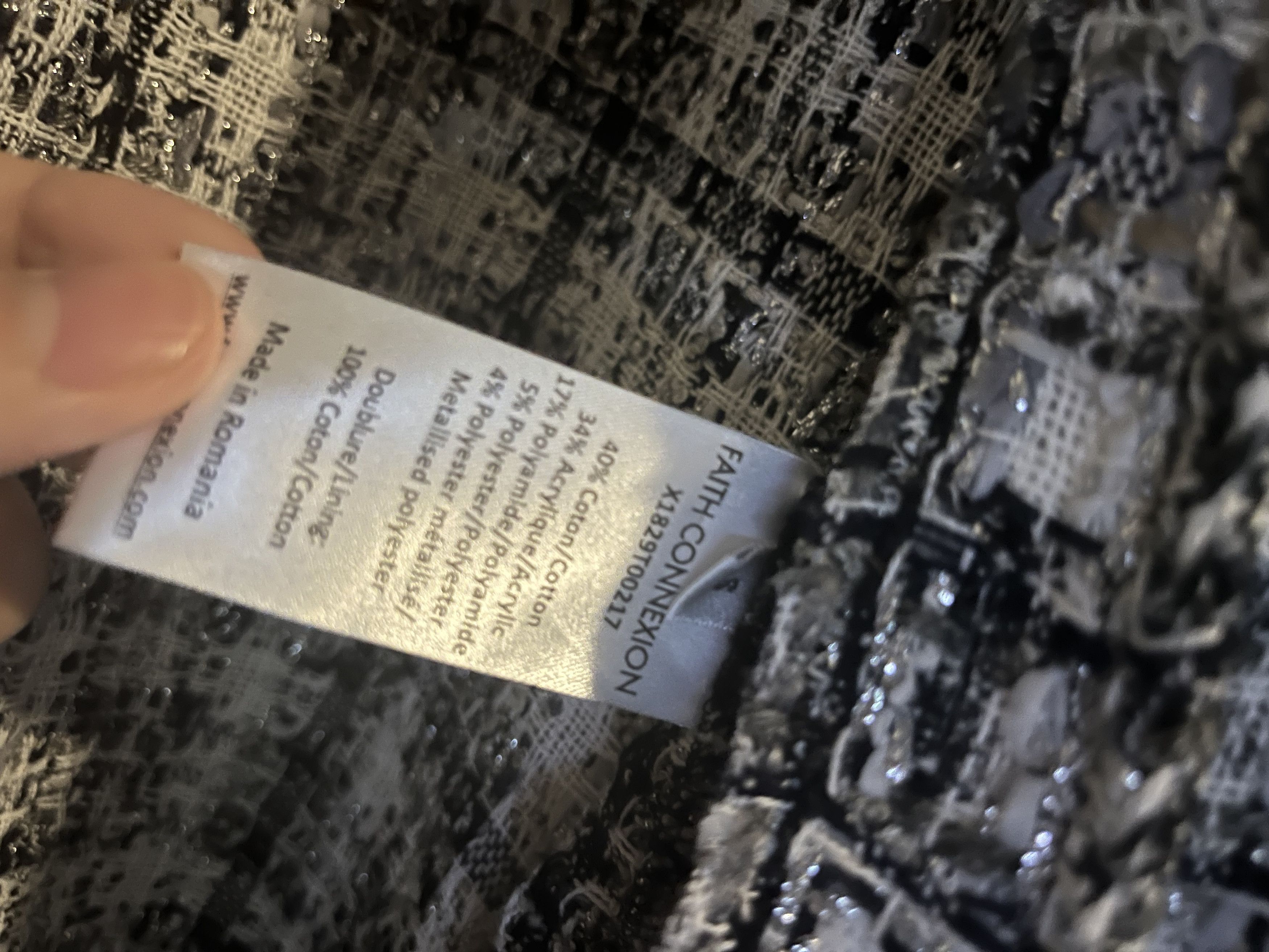 Faith Connexion Oversized Tweed Overshirt Size US S / EU 44-46 / 1 - 3 Thumbnail