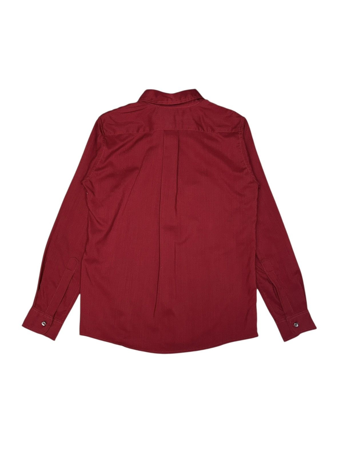 Paul Harnden Shoemakers Red Wool Button Up Shirt Size S / US 4 / IT 40 - 3 Thumbnail