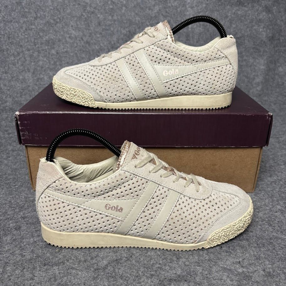Gola Gola Harrier Gray Suede Perforated Trainer Sneakers Womens 8 Size US 8 / IT 38 - 2 Thumbnail