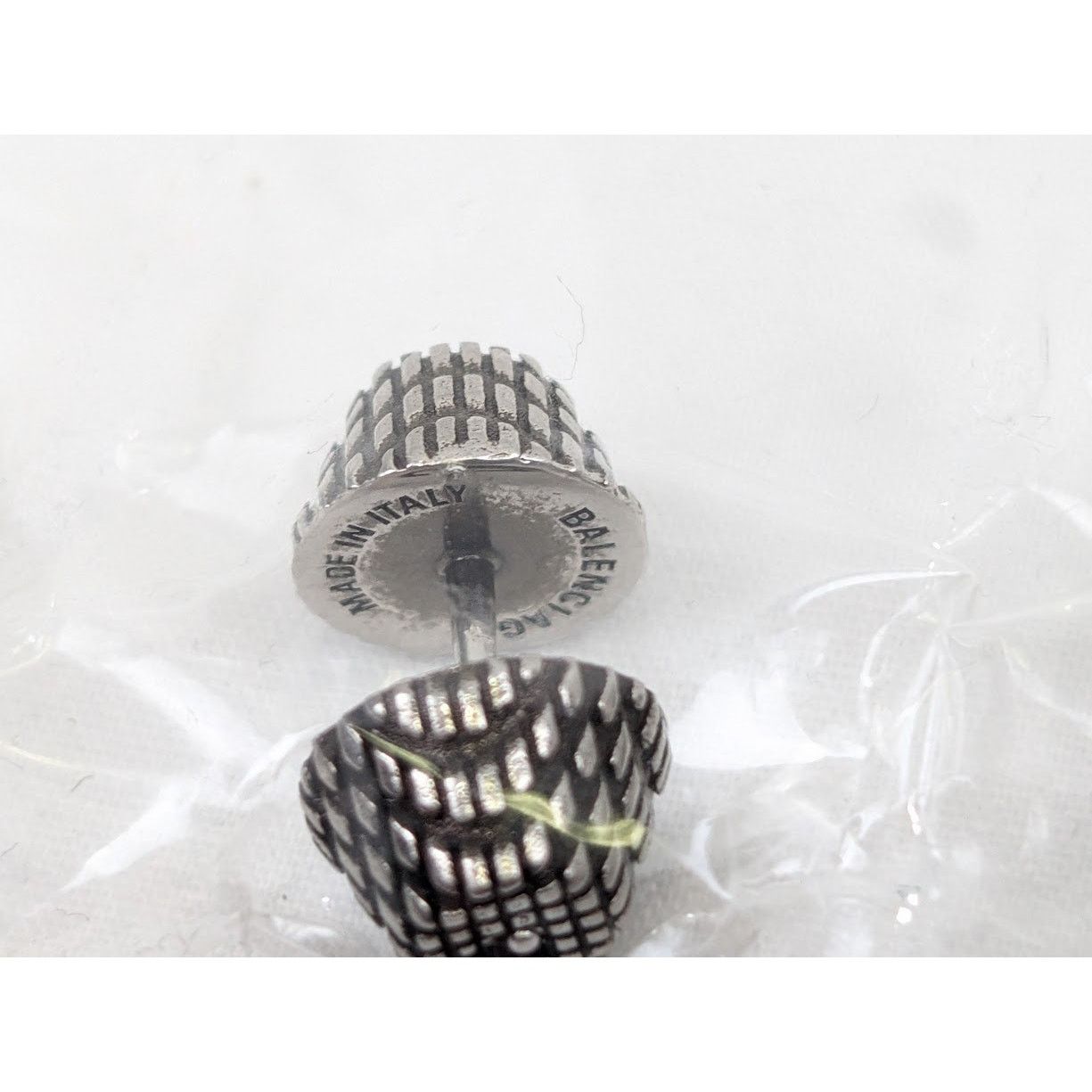 Balenciaga o1rshd1 Size:OS / Cagole Set Earring Brass in Antique Silver Size ONE SIZE - 3 Thumbnail