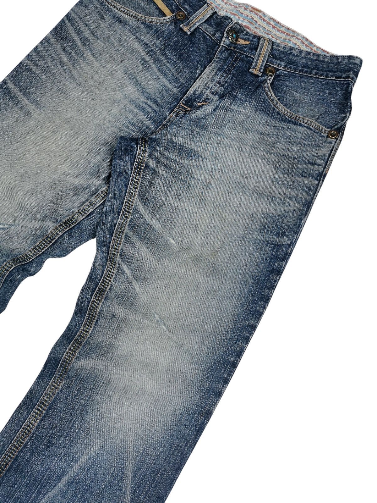 Tornado Mart Vintage Edwin Distressed Flared,Bootcuts Jeans Size US 31 - 3 Thumbnail