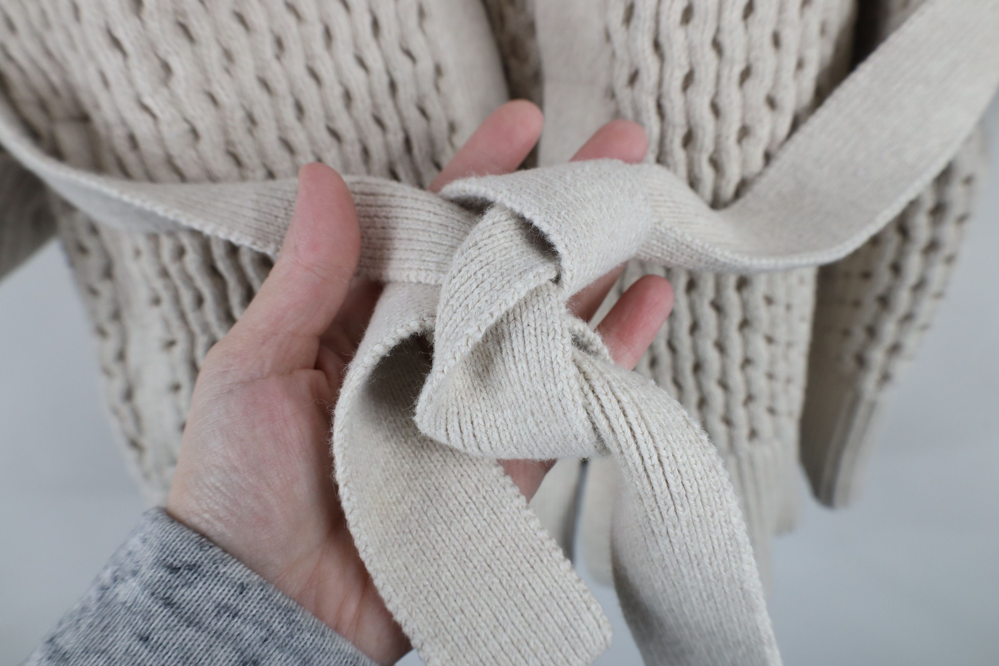 Lands' End × Vintage Vintage Lands End Heavyweight Knit Cardigan Sweater Beige Size L / US 10 / IT 46 - 4 Thumbnail