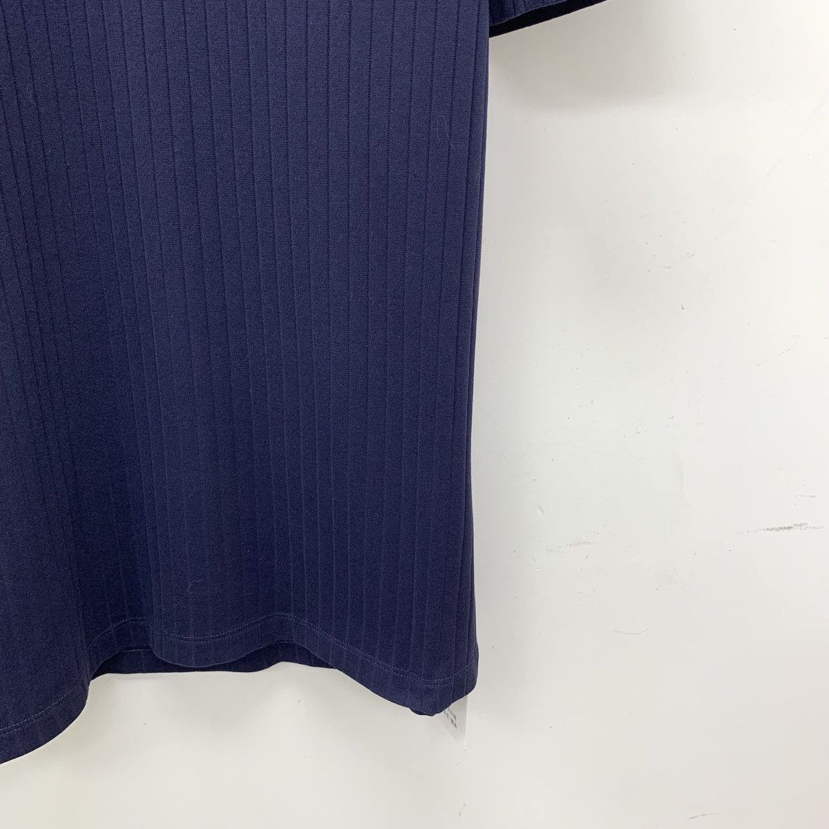 Brunello Cucinelli Blue Ribbed Short Sleeve Polo Shirt Size US L / EU 52-54 / 3 - 4 Thumbnail