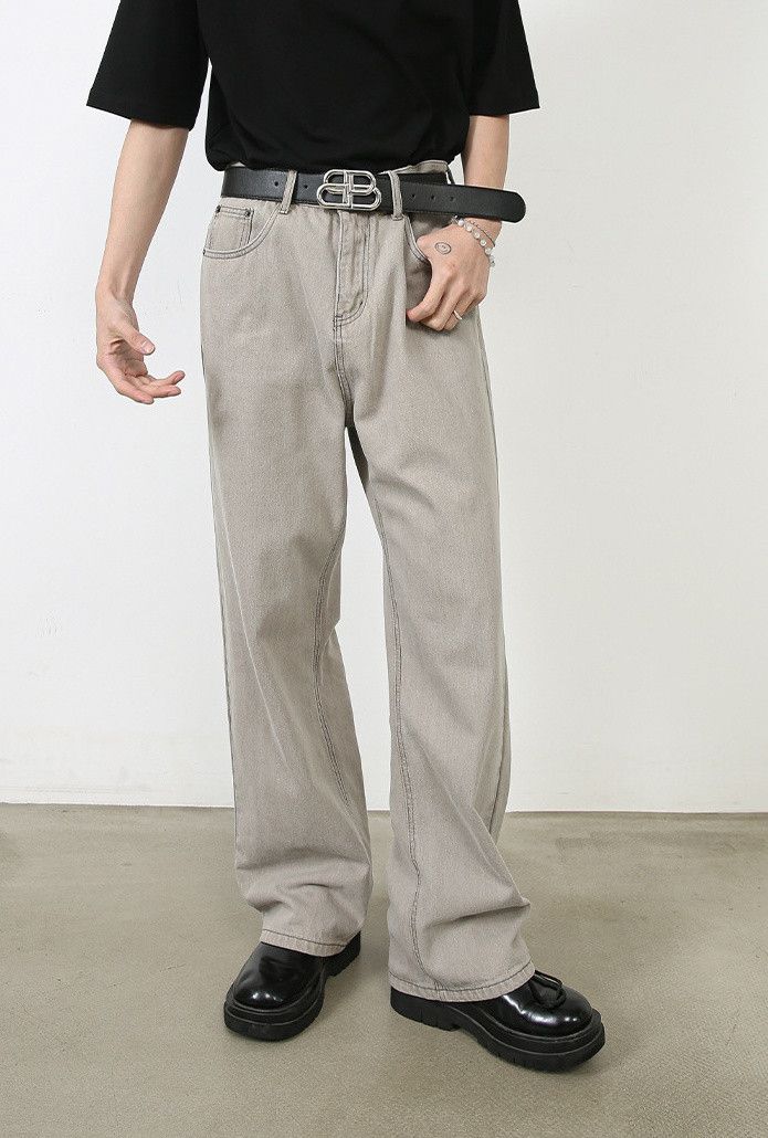 Japanese Brand × Jean Men's washed light grey jeans Size US 32 / EU 48 - 4 Thumbnail
