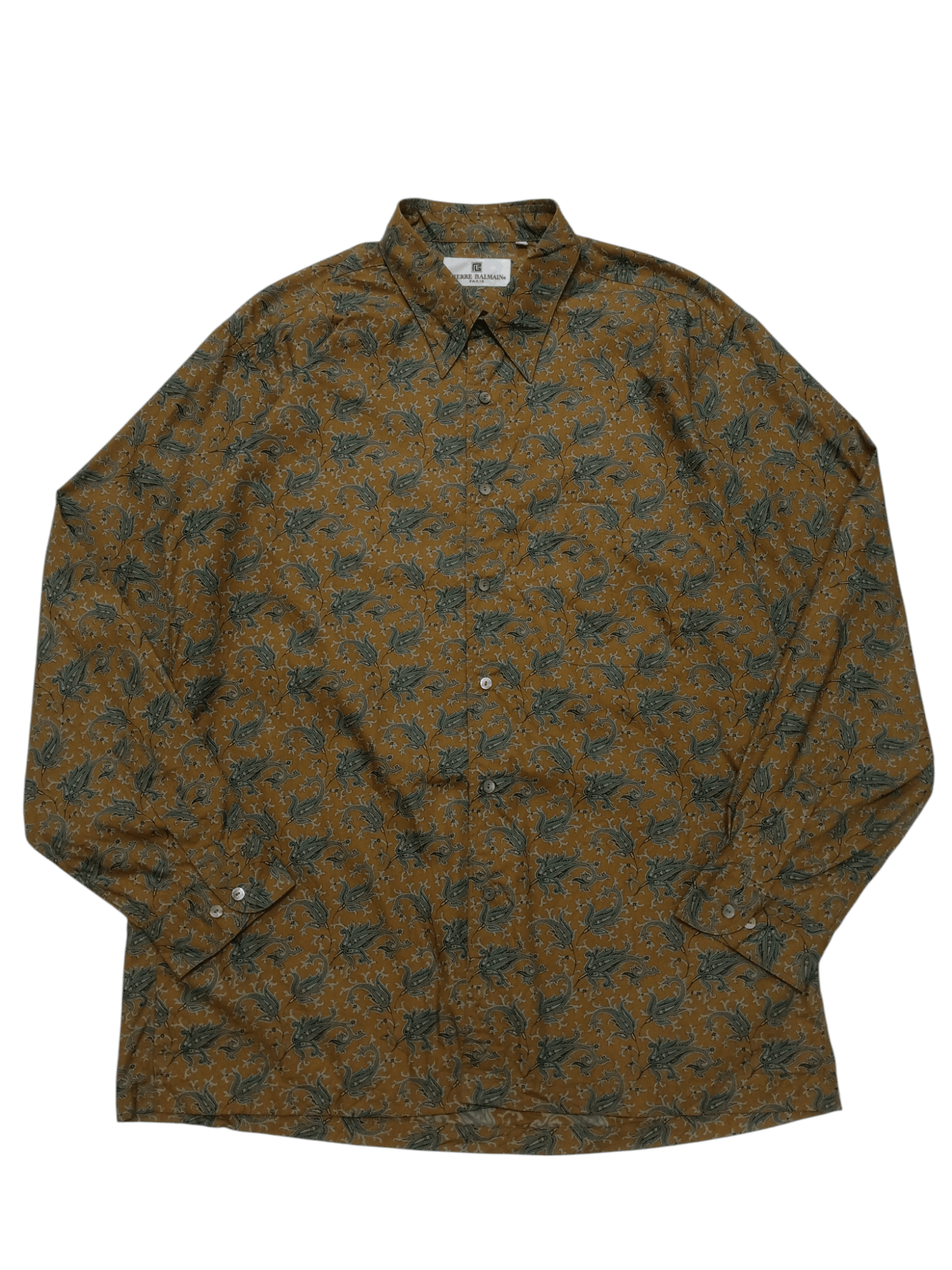 Pierre Balmain × Vintage Rare Vintage Pierre Balmain Paris Bandana Shirt Size US L / EU 52-54 / 3 - 3 Thumbnail