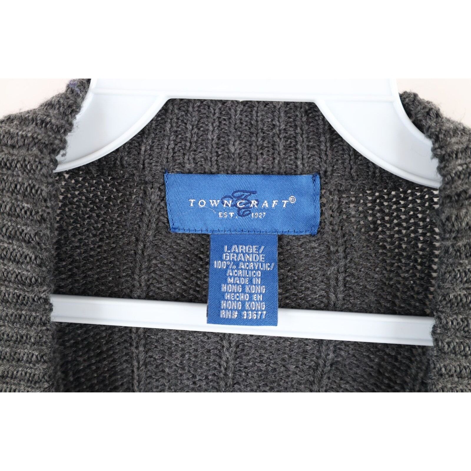 Vintage Vintage 90s Cable Knit Kurt Cobain Cardigan Sweater Size US L / EU 52-54 / 3 - 4 Thumbnail