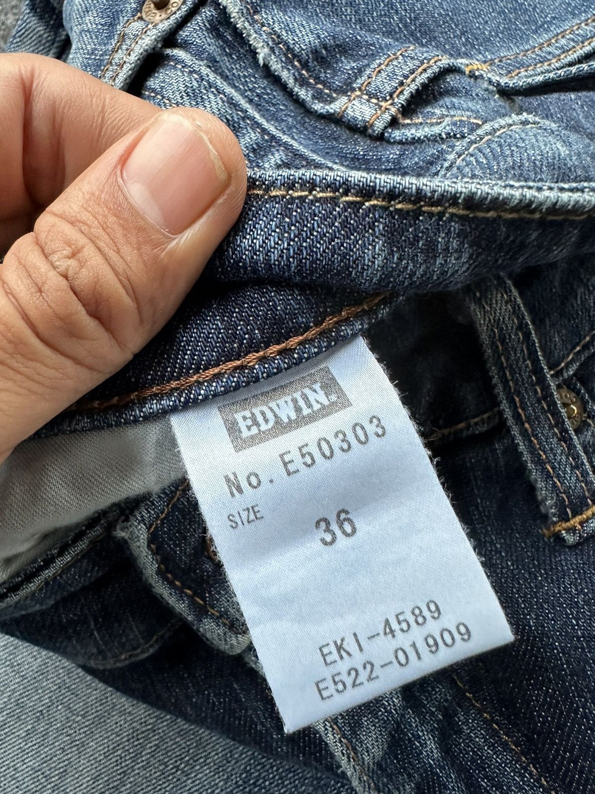 Beauty Beast × Edwin × Japanese Brand Vintage Edwin 503 Japan Distressed Denim D403 Size US 34 / EU 50 - 16 Thumbnail