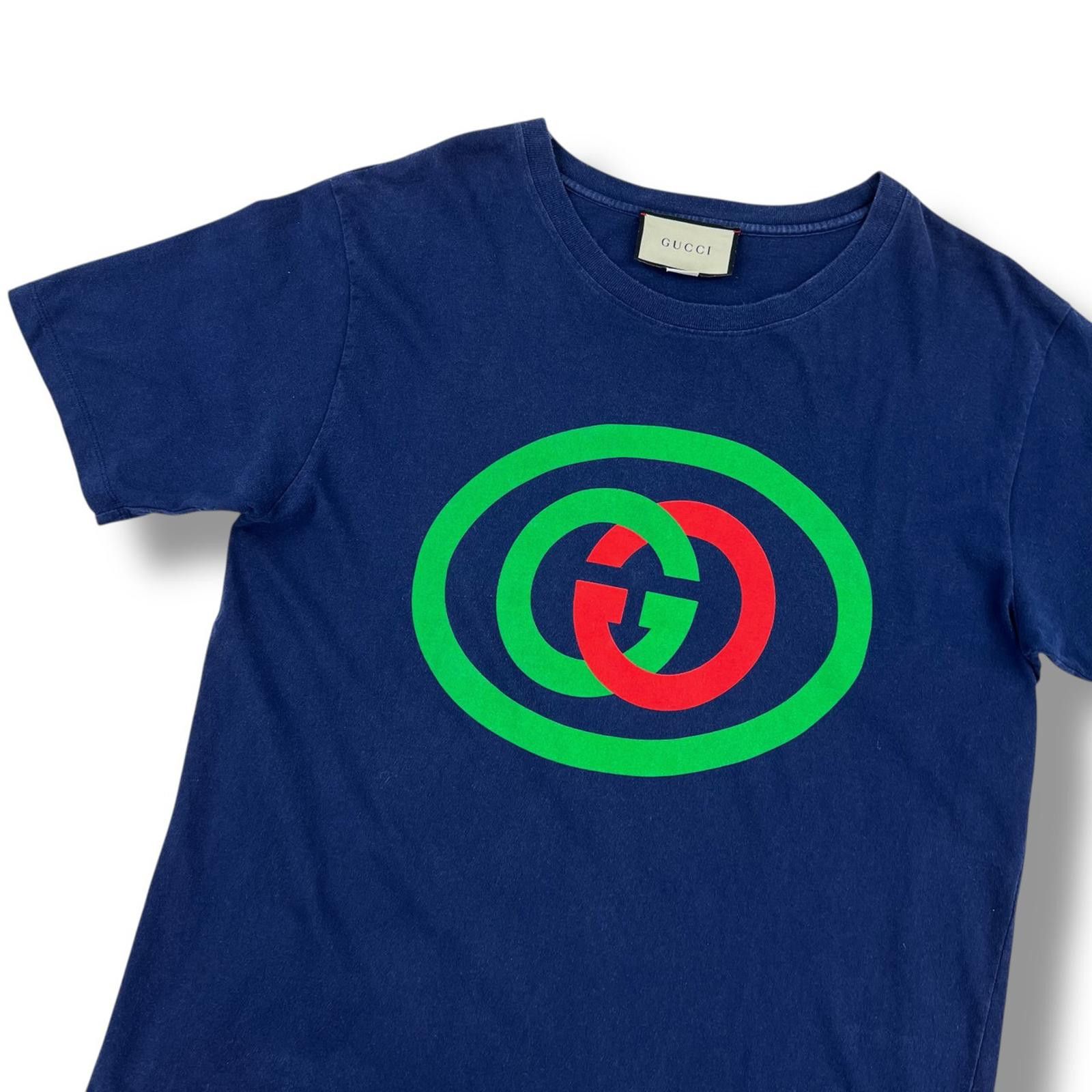 Gucci Gucci Interlocking GG Print Navy T Shirt Size US S / EU 44-46 / 1 - 1 Thumbnail