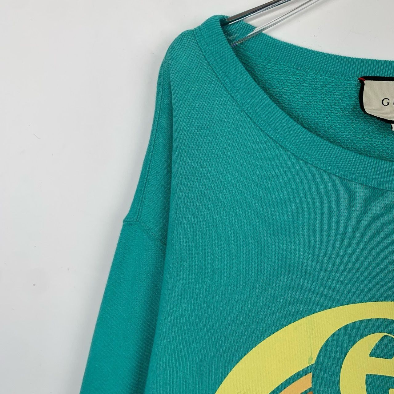 Gucci Gucci Lake Green Blind For Love Logo Cotton Sweatshirt L Lon Size L / US 10 / IT 46 - 7 Thumbnail