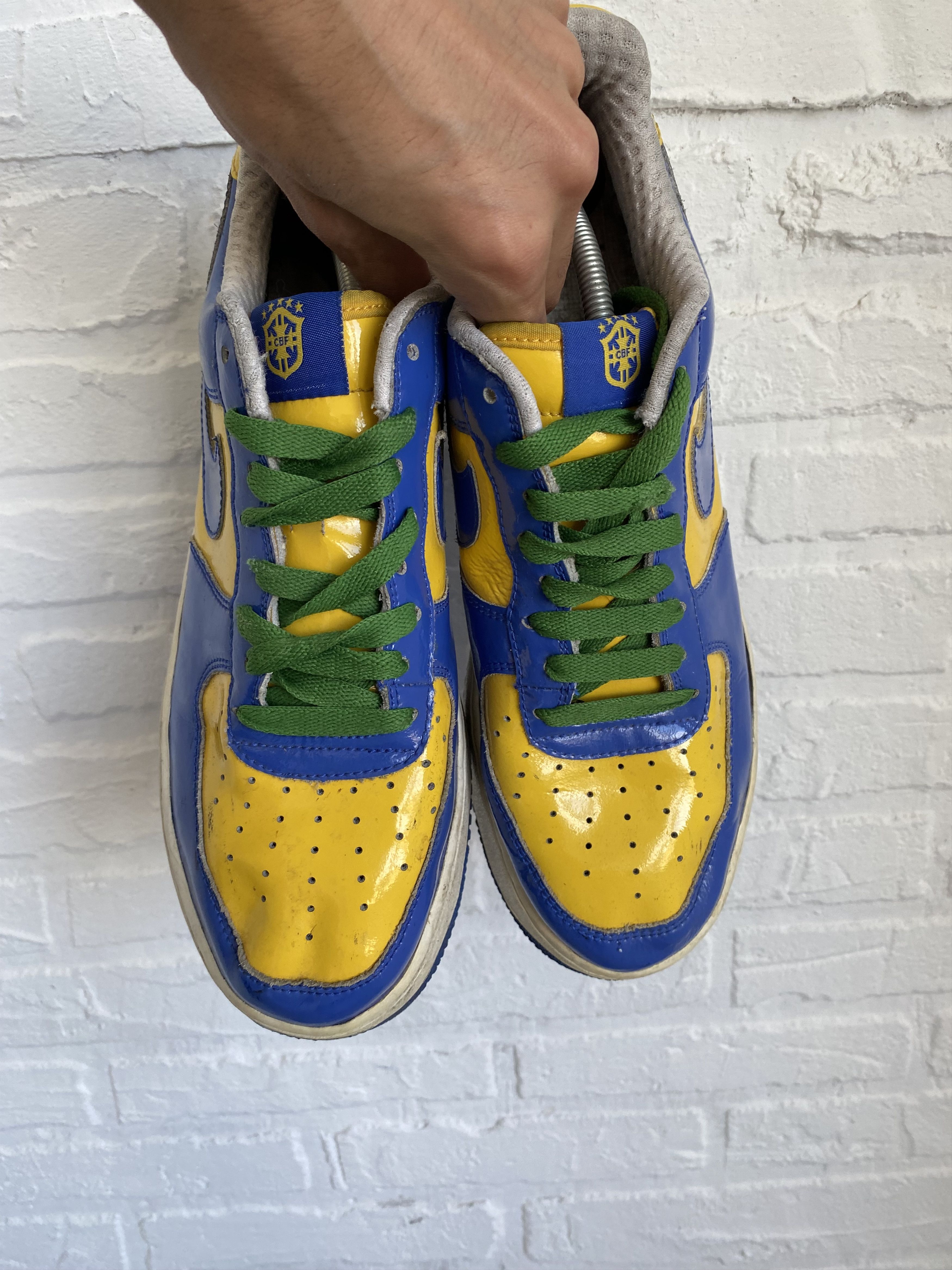 Nike Vintage Nike Air Force 1 Premium Brazil World Cup 2006 Size US 10 / EU 43 - 13 Thumbnail