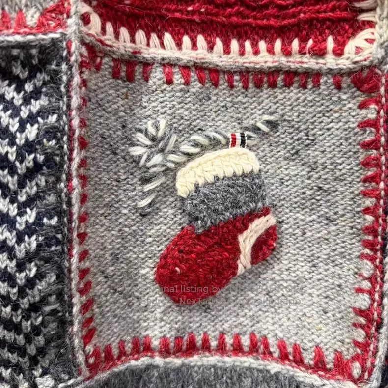 Thom Browne Thom Browne Christmas patched knit sweater Size US S / EU 44-46 / 1 - 5 Thumbnail