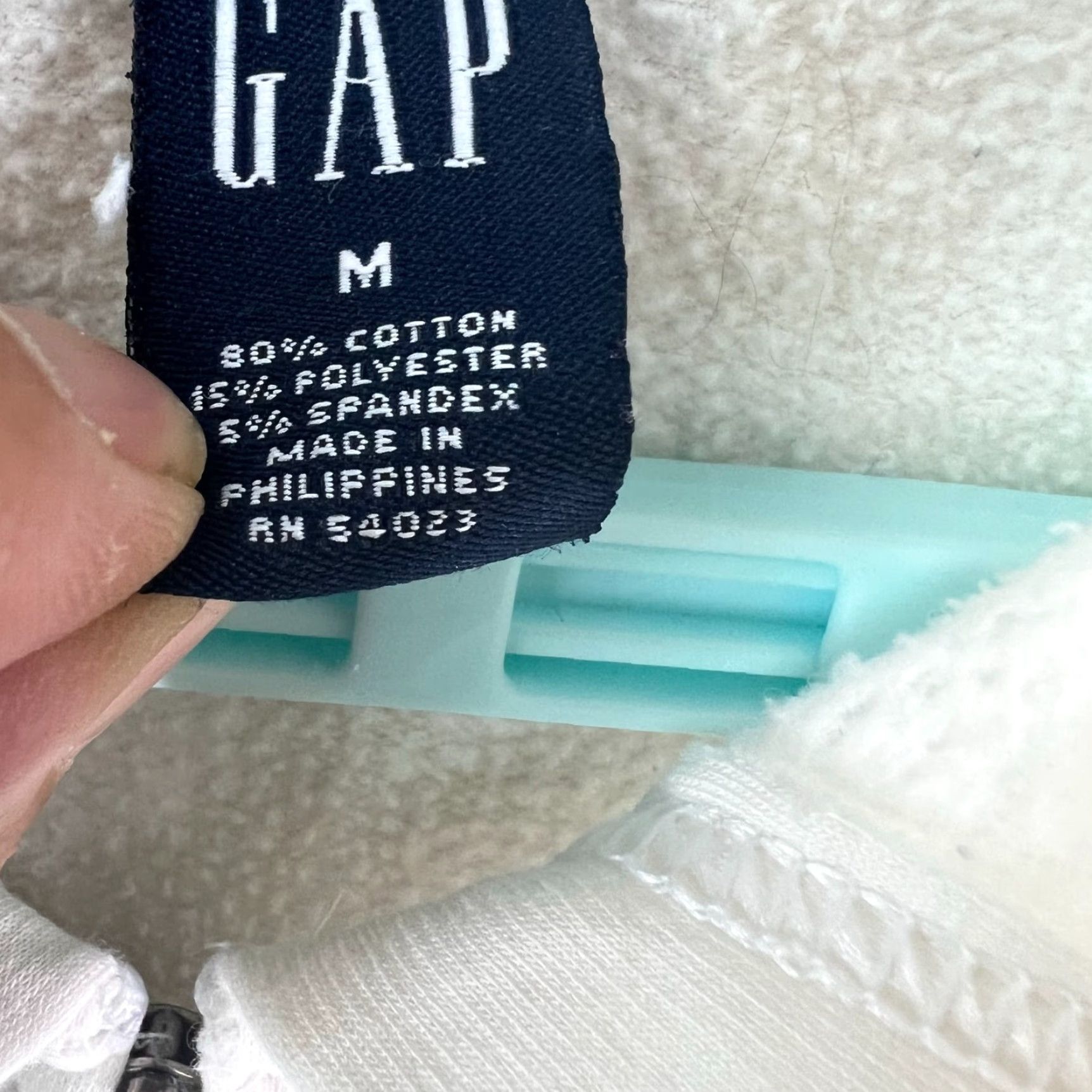 Gap Gap Zip Up Hoodie Women M White Long Sleeve Full Zip Hooded Activewear Solid Logo Size M / US 6-8 / IT 42-44 - 5 Thumbnail