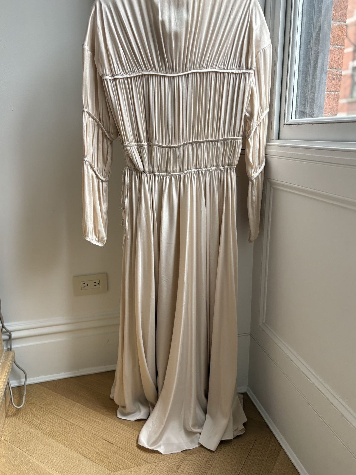 TOVE TOVE GRACEN GATHERED STRETCH SILK MIDI DRESS IN LIGHT PINK Size M / US 6-8 / IT 42-44 - 7 Thumbnail