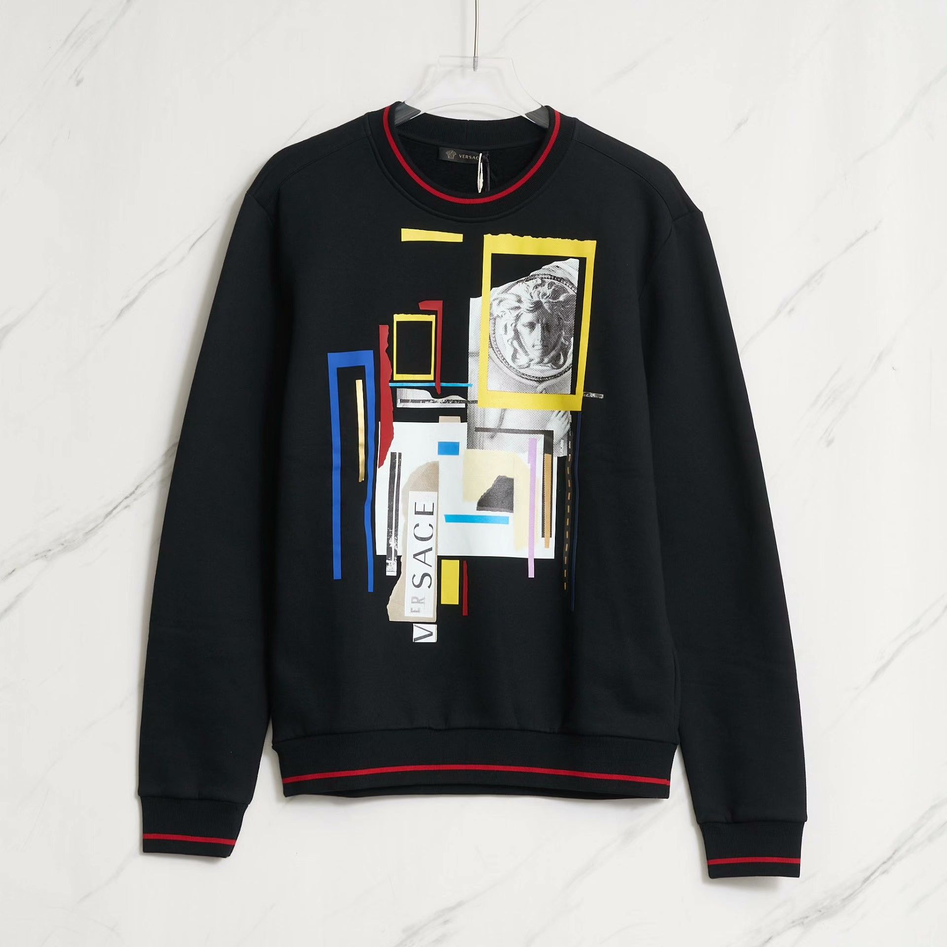 Versace Versace Men's Creative Pattern Fleece Sweatshirt Size US M / EU 48-50 / 2 - 1 Thumbnail