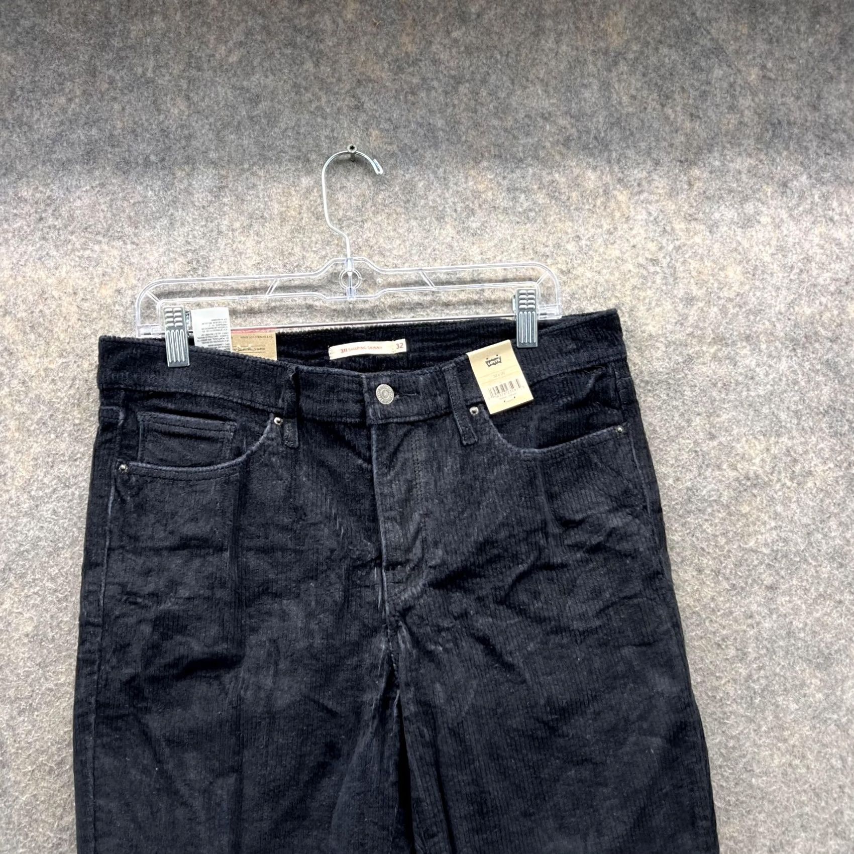 Levi's Levi's 311 Jeans Women 32x30 Shaping Skinny Corduroy Mid Rise Black Pants Retro N/A Womens Size 24" / US 00 / IT 34 - 2 Thumbnail