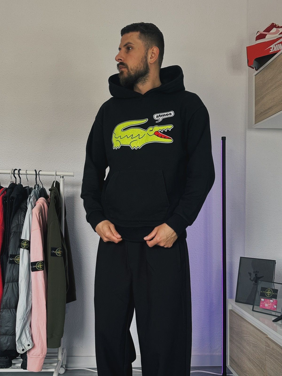 Lacoste × atmos Lacoste L!VE x Atmos Hoodie,Made in Japan, Rare Sample Size US S / EU 44-46 / 1 - 7 Thumbnail