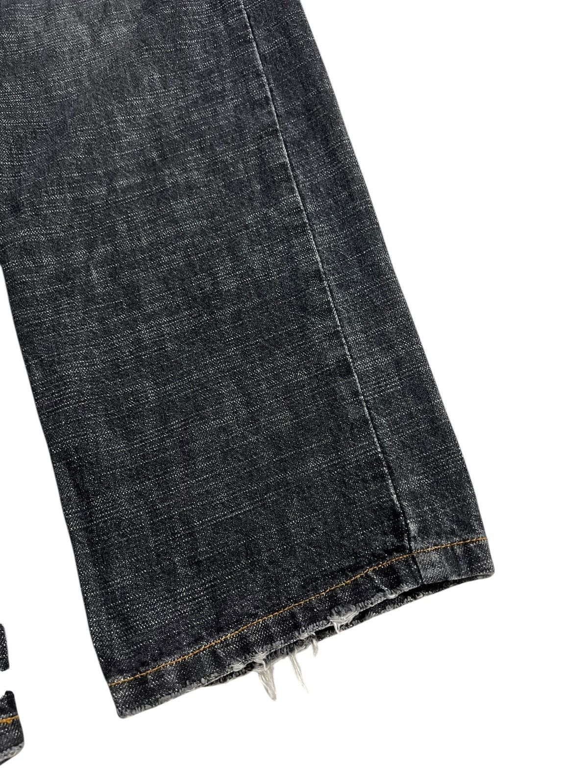 Japanese Brand Vintage Nylaus Crew Black Distress Jean Size US 40 / EU 56 - 7 Thumbnail