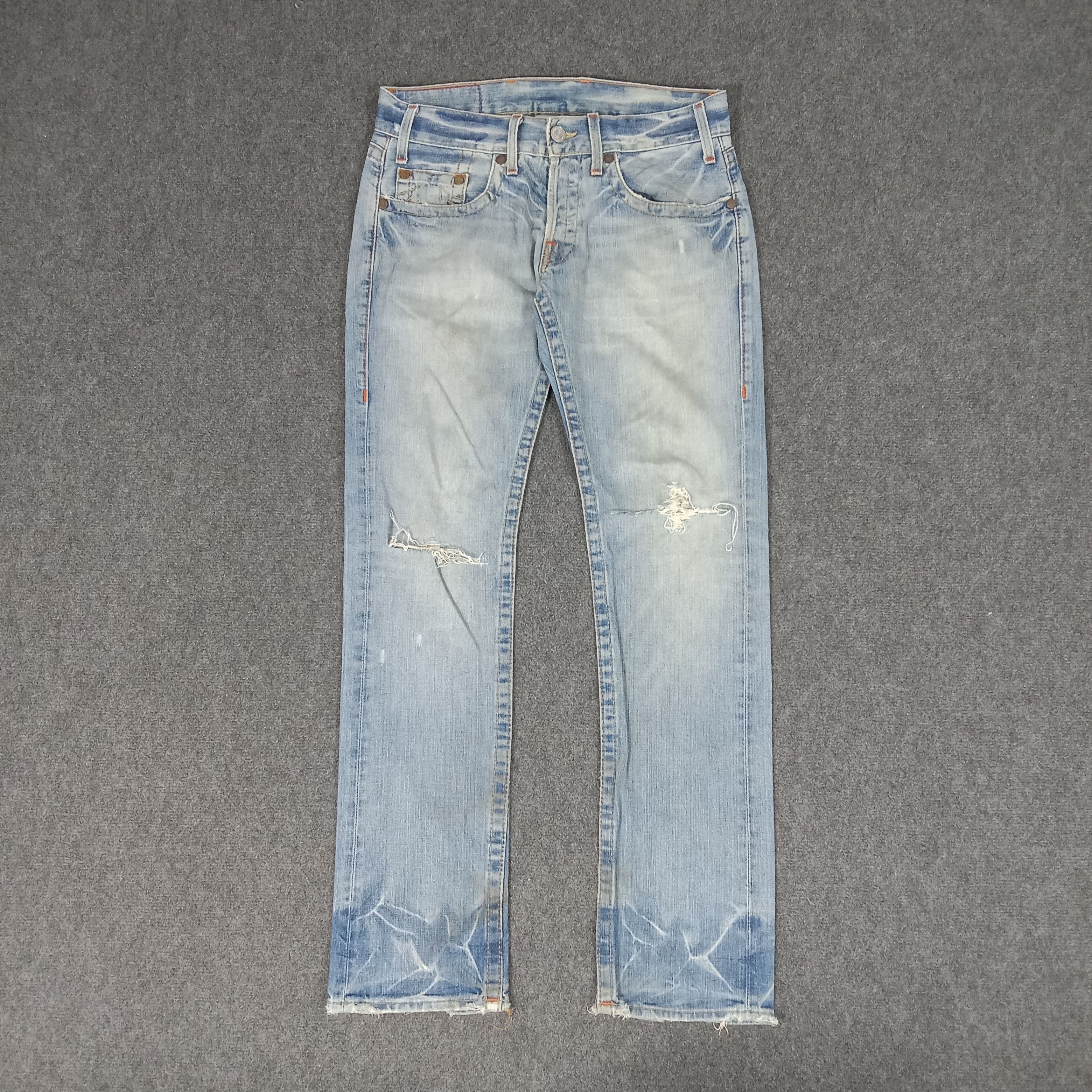 True Religion × Vintage True Religion American Distressed Style Denim Jeans Size US 33 - 5 Thumbnail