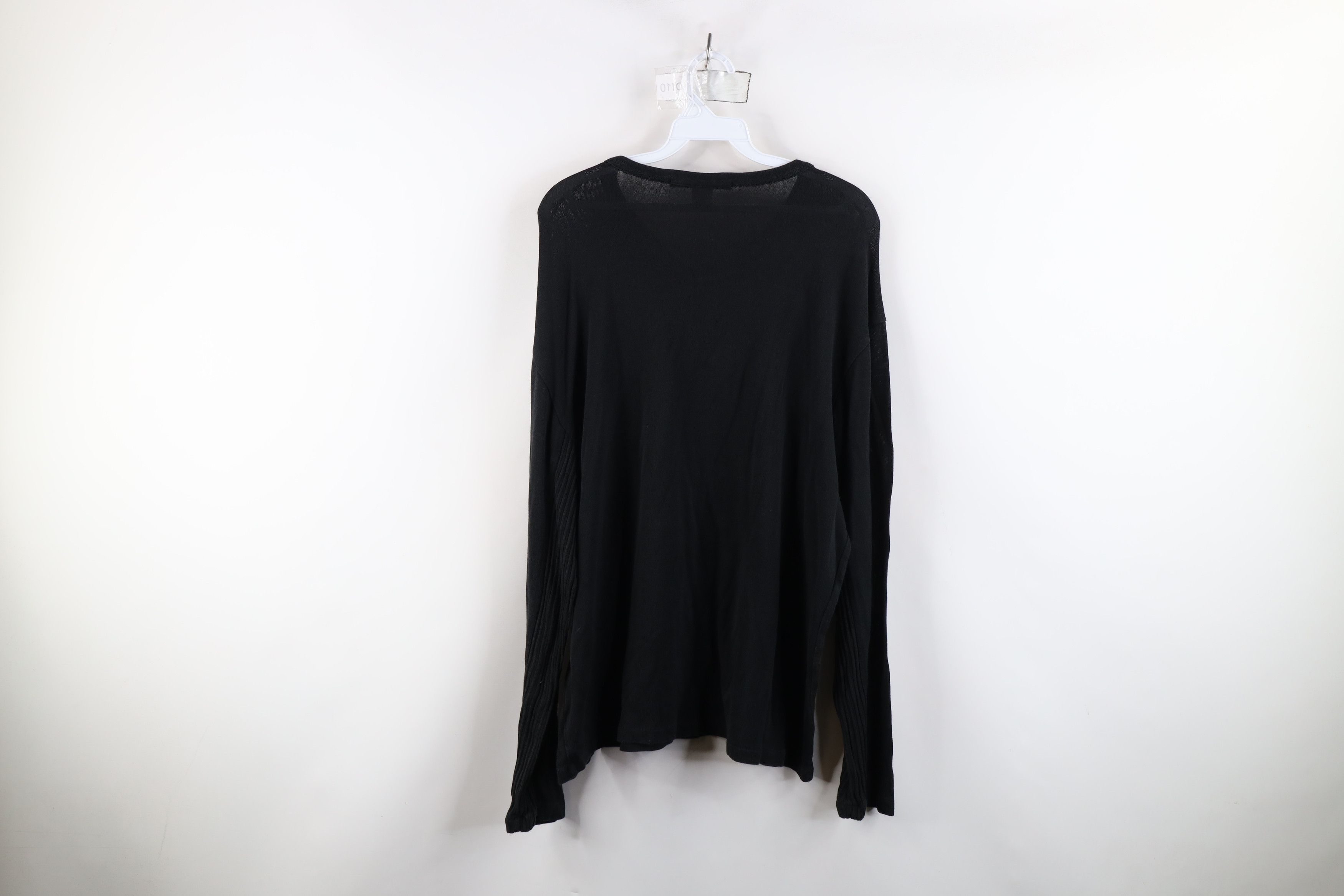 Vintage Vintage 90s Streetwear Lightweight Ribbed Knit Sweater Black Size US XL / EU 56 / 4 - 11 Thumbnail