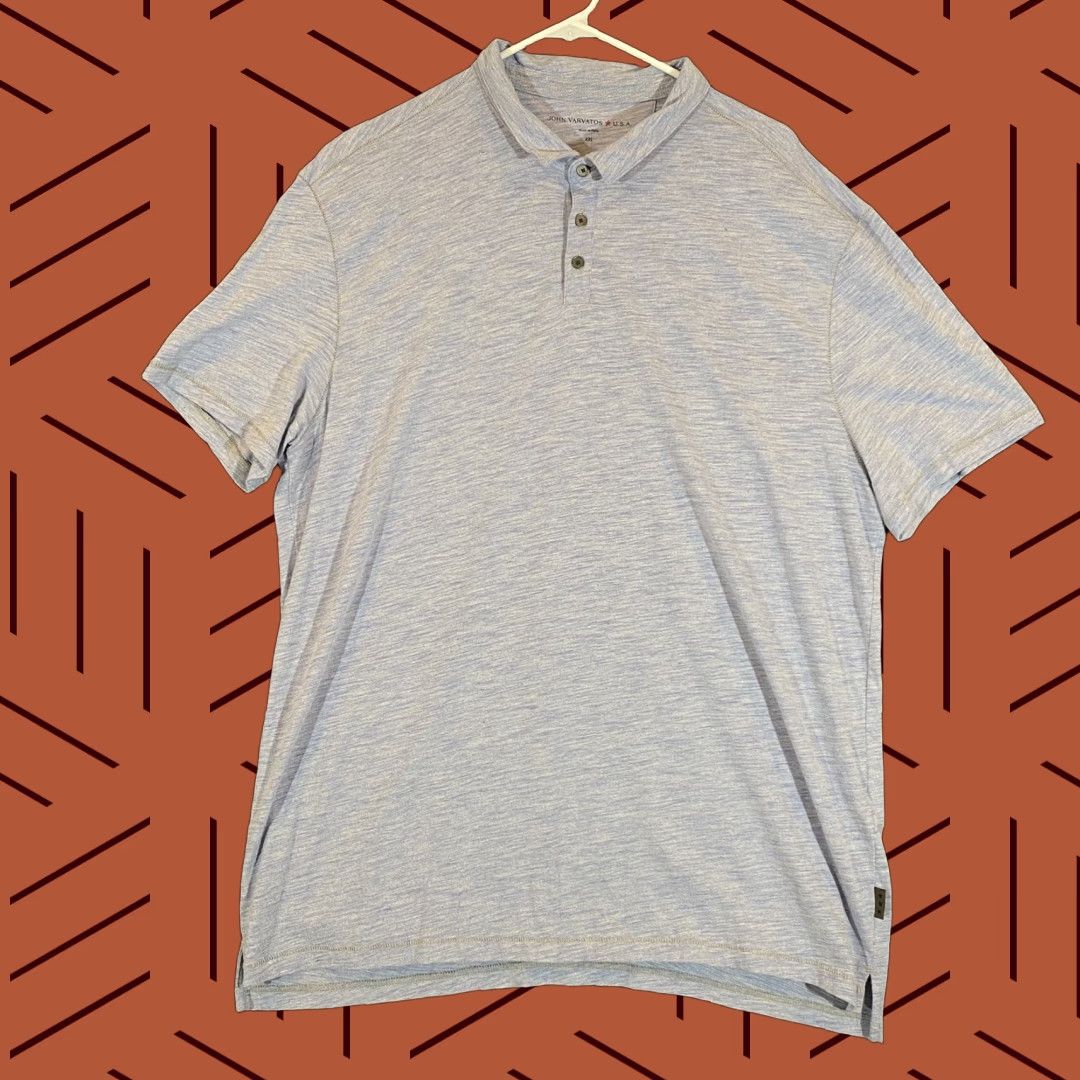 John Varvatos VINTAGE John Varvatos Polo Shirt Men 2XL Blue Short Sleeve Casual Knit Breathable Summer Golf Rugby Size US XXL / EU 58 / 5 - 1 Thumbnail