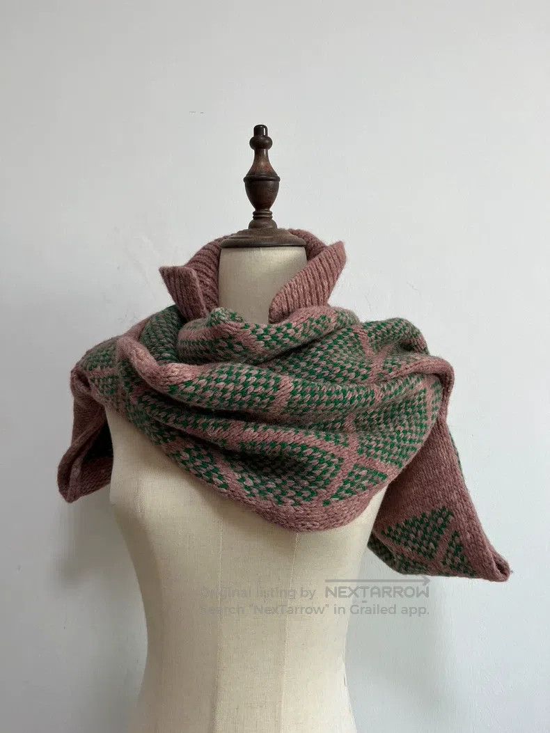 Dries Van Noten DRIES VAN NOTEN Mint green diamond print scarf Size ONE SIZE - 3 Thumbnail