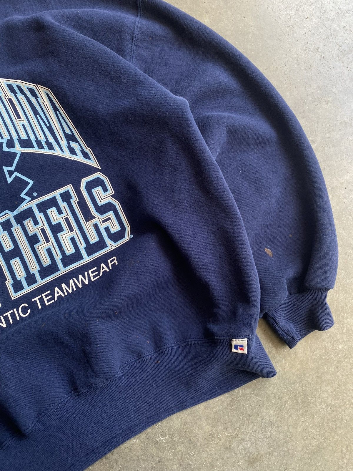 Russell Athletic 90s UNC Tar Heels Russell Athletics Distressed Crewneck Size US XL / EU 56 / 4 - 7 Thumbnail
