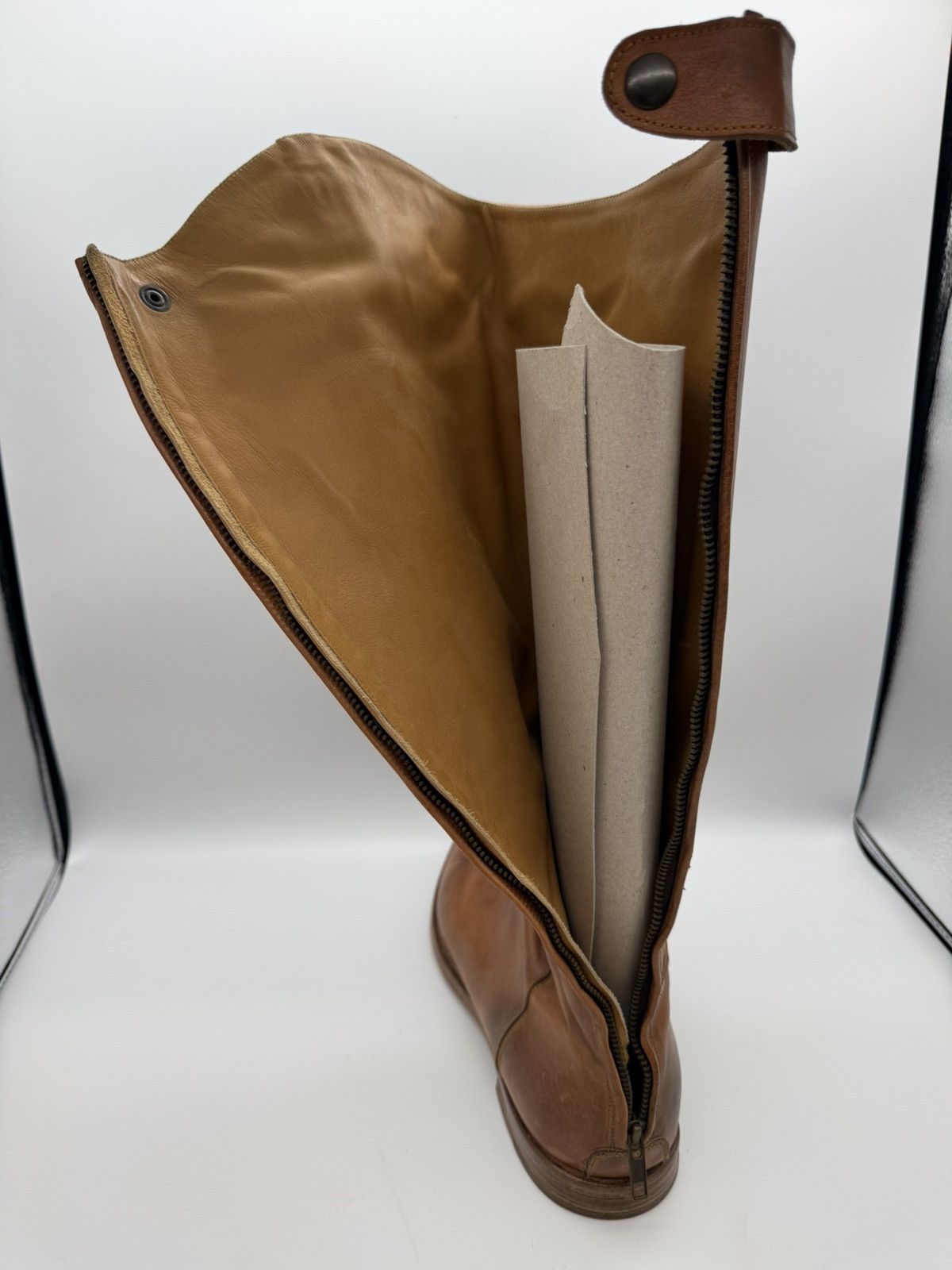 Alexander McQueen Alexander McQueen Tan Leather Knee-High Riding Boots Size US 11 / EU 44 - 10 Thumbnail