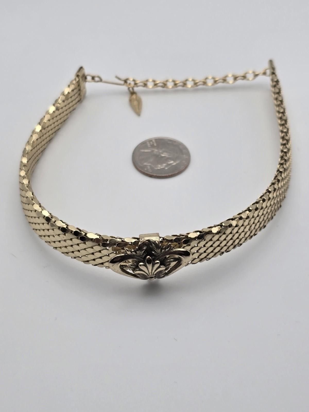 Other Whiting & Davis Gold Mesh Victorian Revival Choker Necklace Size ONE SIZE - 5 Thumbnail