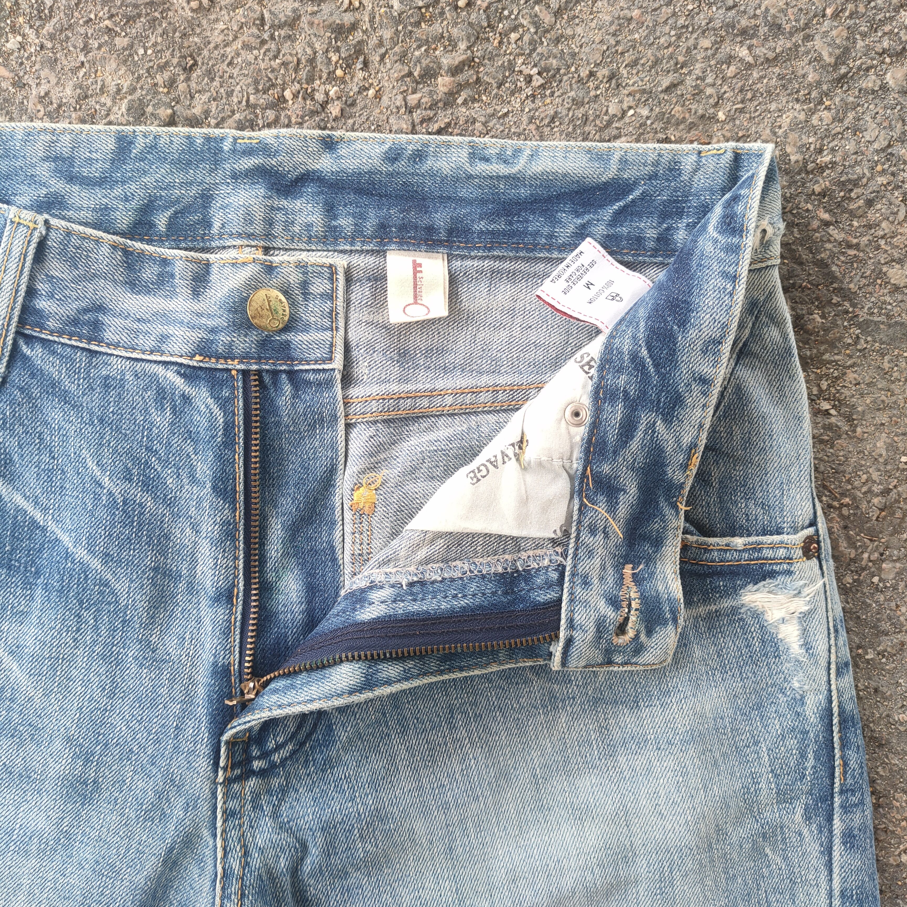 Salvage VINTAGE SELVEGE FADED DISTRESSED JEANS DENIM PANTS Size US 32 / EU 48 - 7 Thumbnail