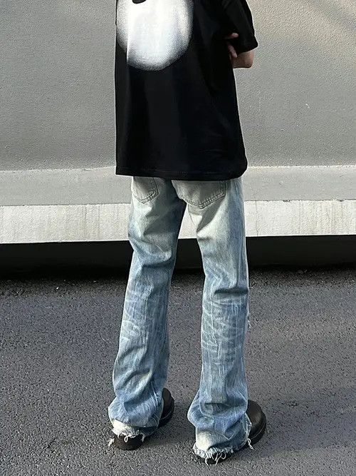Jean flared fade ripped jeans Size US 28 / EU 44 - 2 Thumbnail