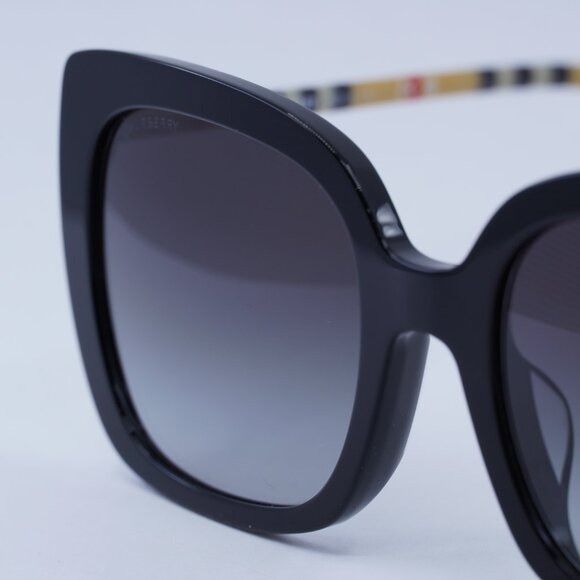 Burberry Burberry BE4323F 38538G Sunglasses Black/Brown Square Frame Size ONE SIZE - 2 Thumbnail