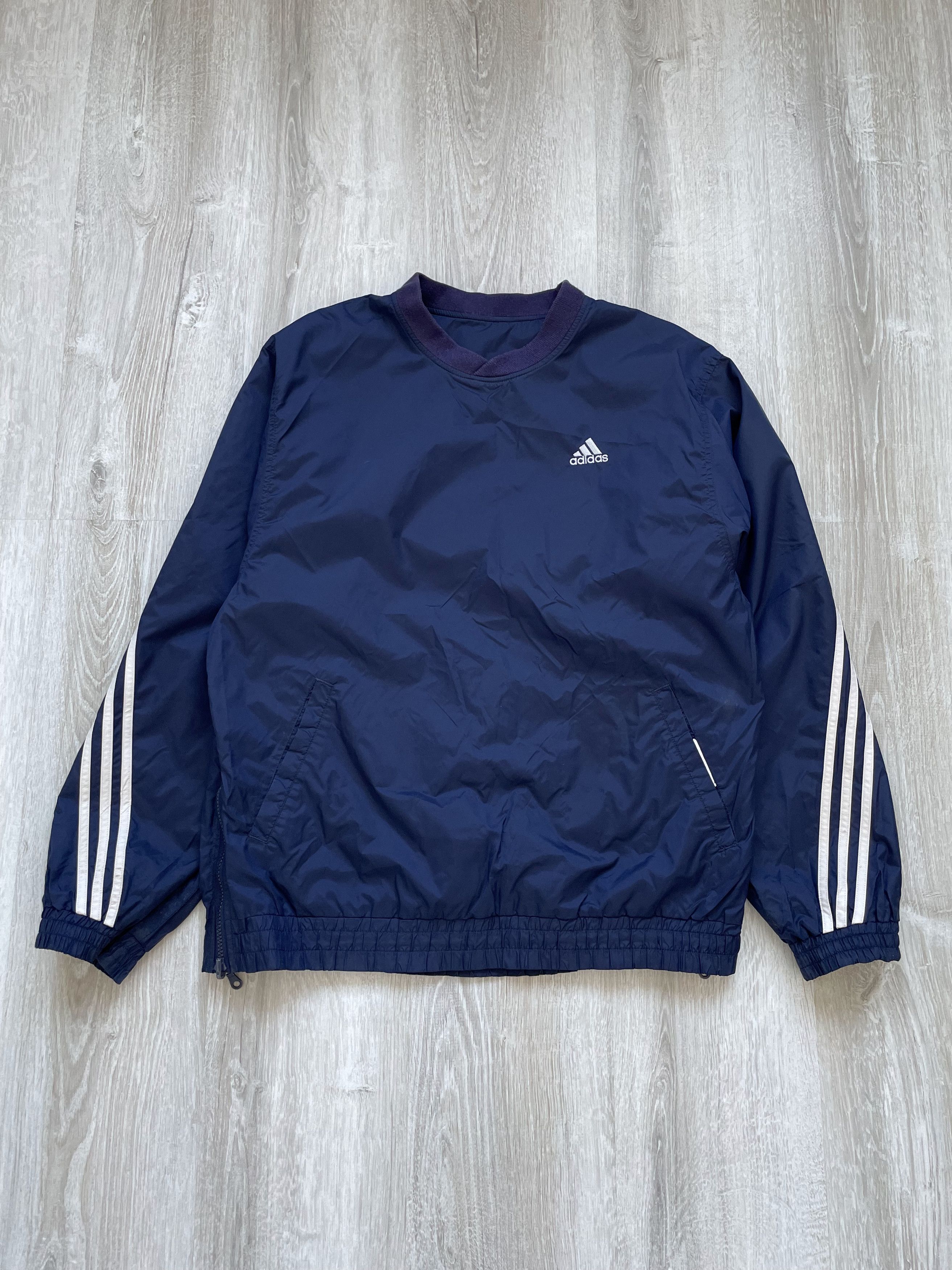 Adidas Vintage 90s Adidas Anorak style Big Logo Jacket Bilateral Size US L / EU 52-54 / 3 - 8 Thumbnail
