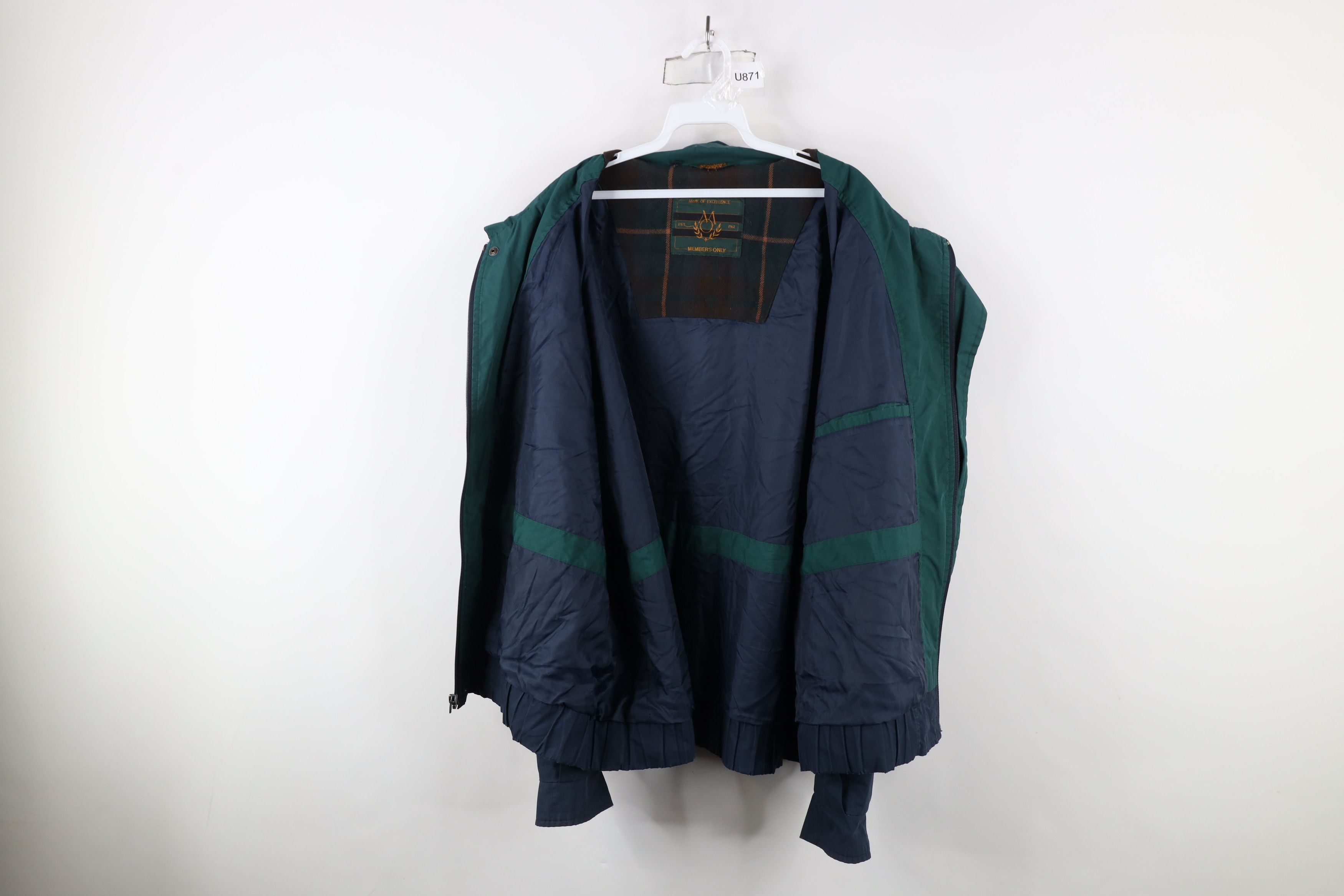 Members Only × Vintage Vintage 90s Members Only Lined Cafe Racer Windbreaker Jacket Size XXL / US 16-18 / IT 52-54 - 9 Thumbnail