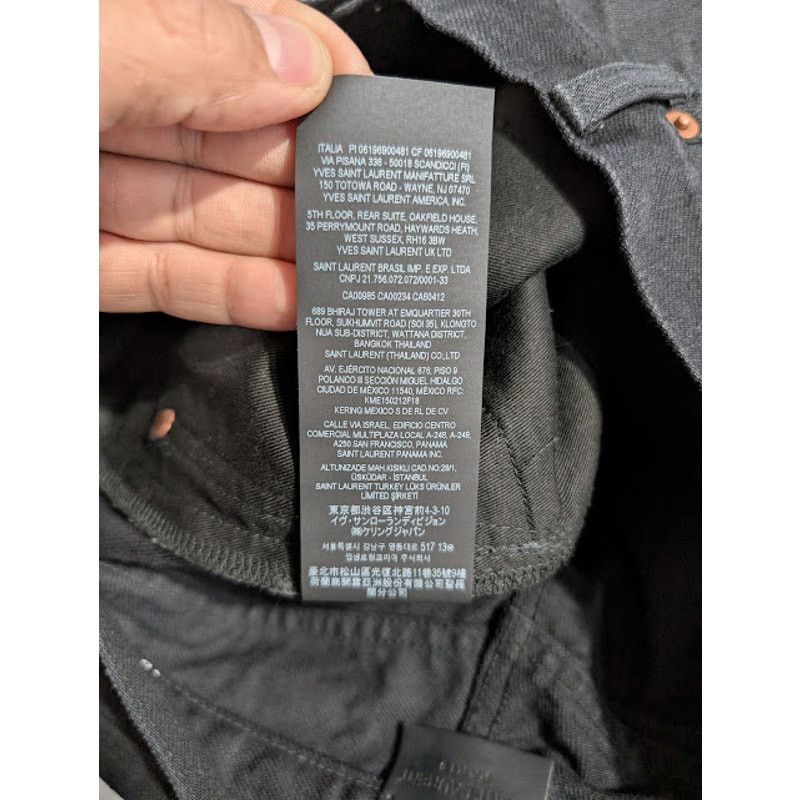 Saint Laurent Paris o1rshd1 D35 70's Flare Denim Jeans in Black Size US 33 - 21 Thumbnail
