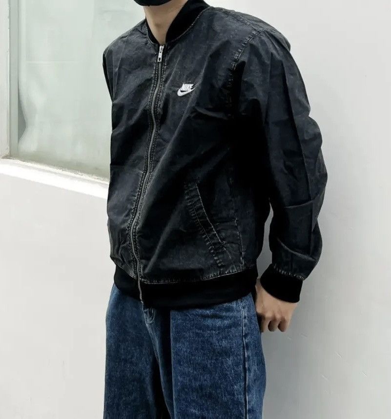 Nike Nike Big Swosh Washed Bomber Jacket Size US L / EU 52-54 / 3 - 2 Thumbnail