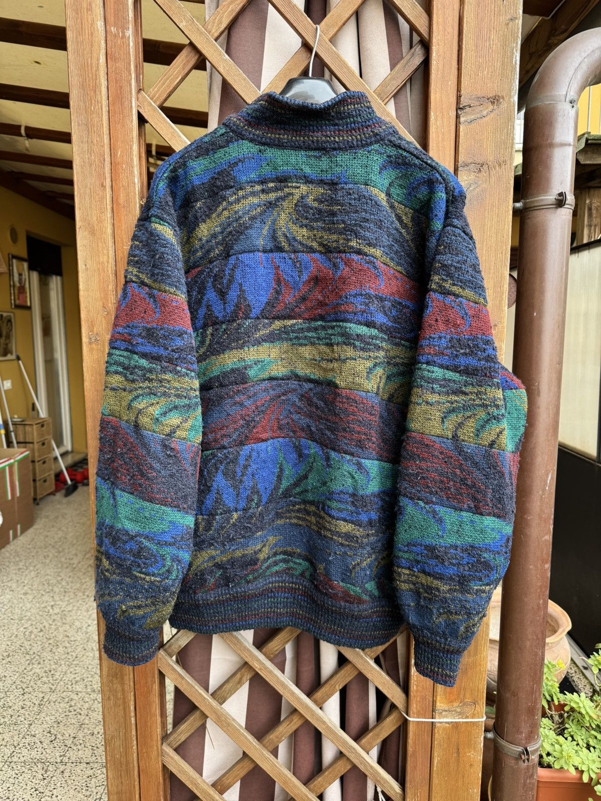 Missoni × Vintage Missoni bomber jacket 80s two sides blue wool/mohair/alpaca Size US L / EU 52-54 / 3 - 4 Thumbnail