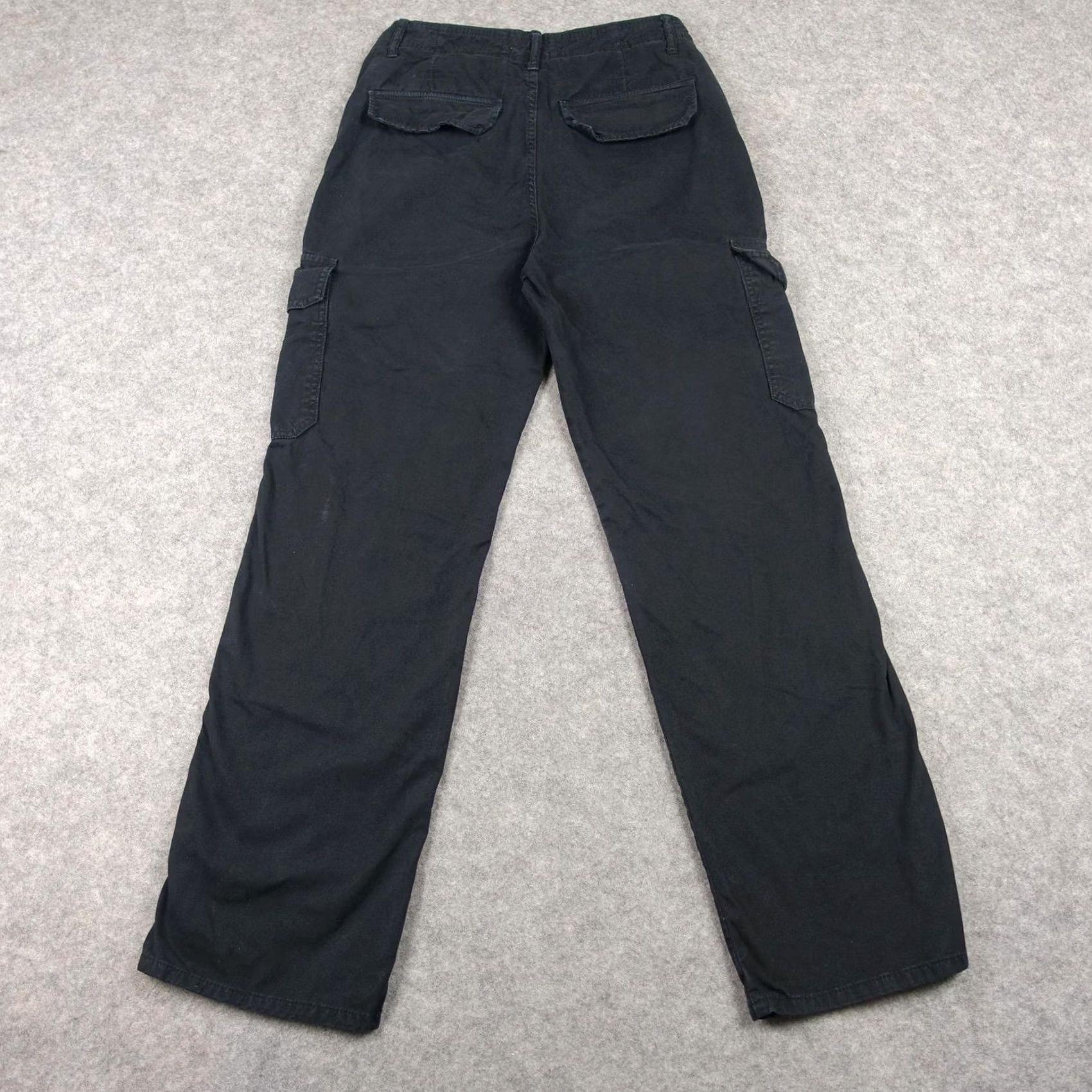 Zara Zara Pants Womens 6 Black Cargo Pockets Straight Leg Cotton Utility Casual Pants Size 28" / US 6 / IT 42 - 6 Thumbnail