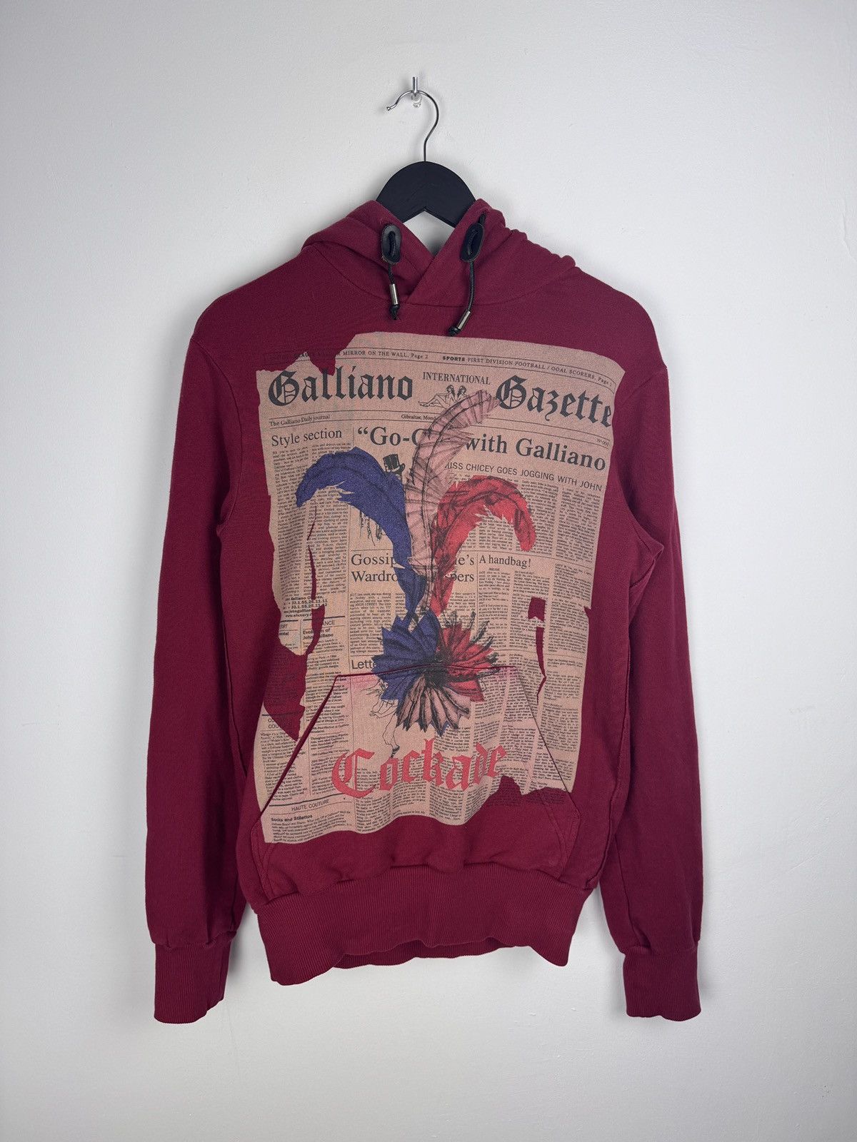 John Galliano John Galliano Gazette Newspaper Hoodie y2k