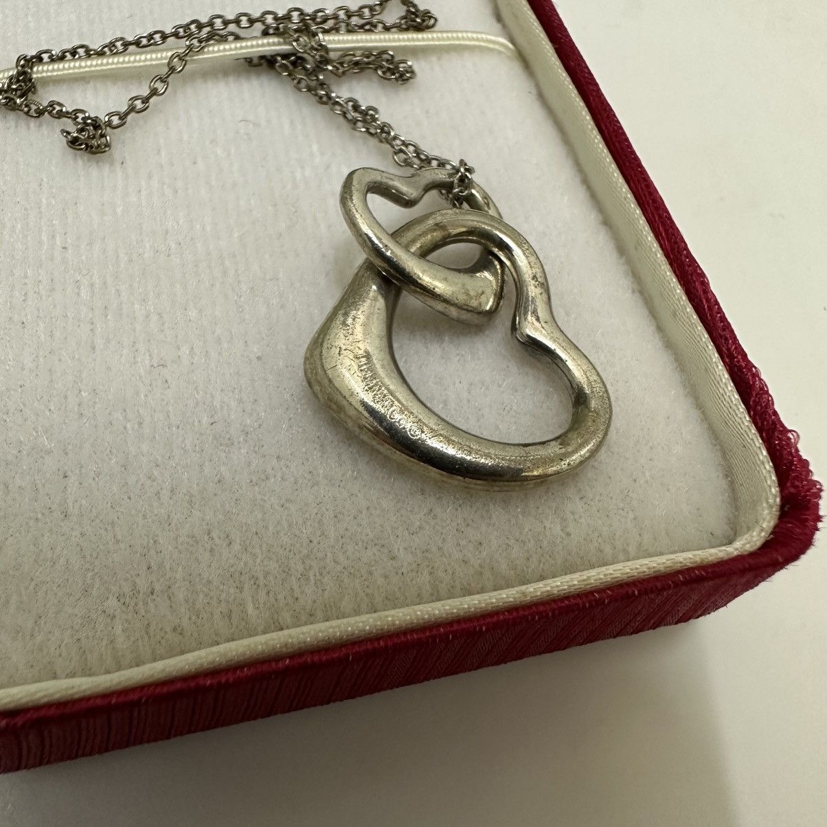 Tiffany & Co. Tiffany & Co. Elsa Peretti Double Open Heart Necklace Size ONE SIZE - 1 Thumbnail