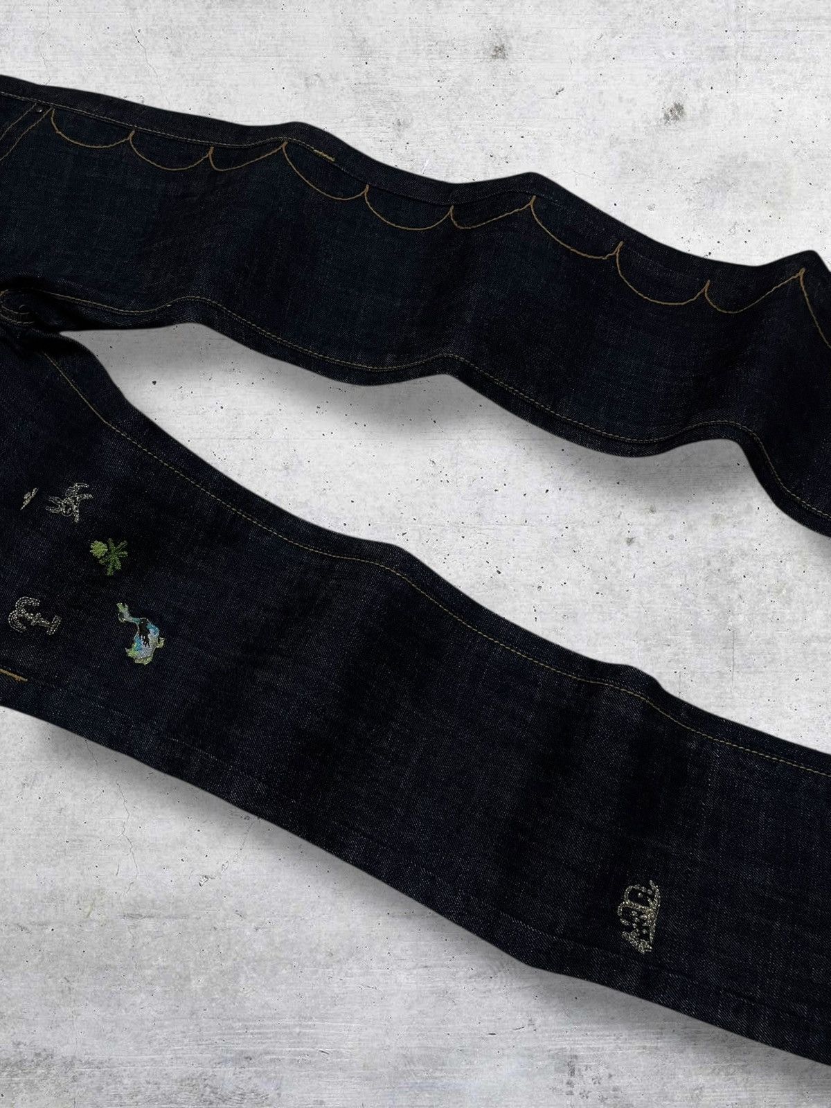 Japanese Brand VINTAGE SUPER 90S HAKKA JAPAN DESIGNER ARTISTIC ART DENIM Size US 29 - 3 Thumbnail