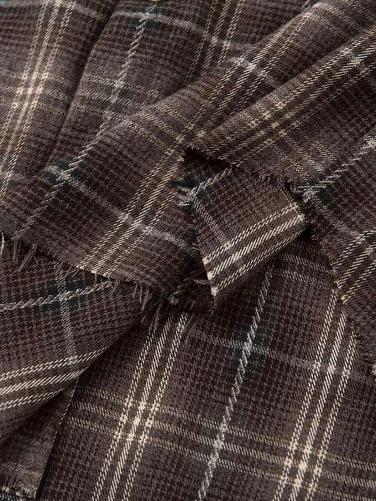Japanese Brand Street Faux Two-piece Damaged Plaid Long-sleeved Shirt Size US M / EU 48-50 / 2 - 6 Thumbnail