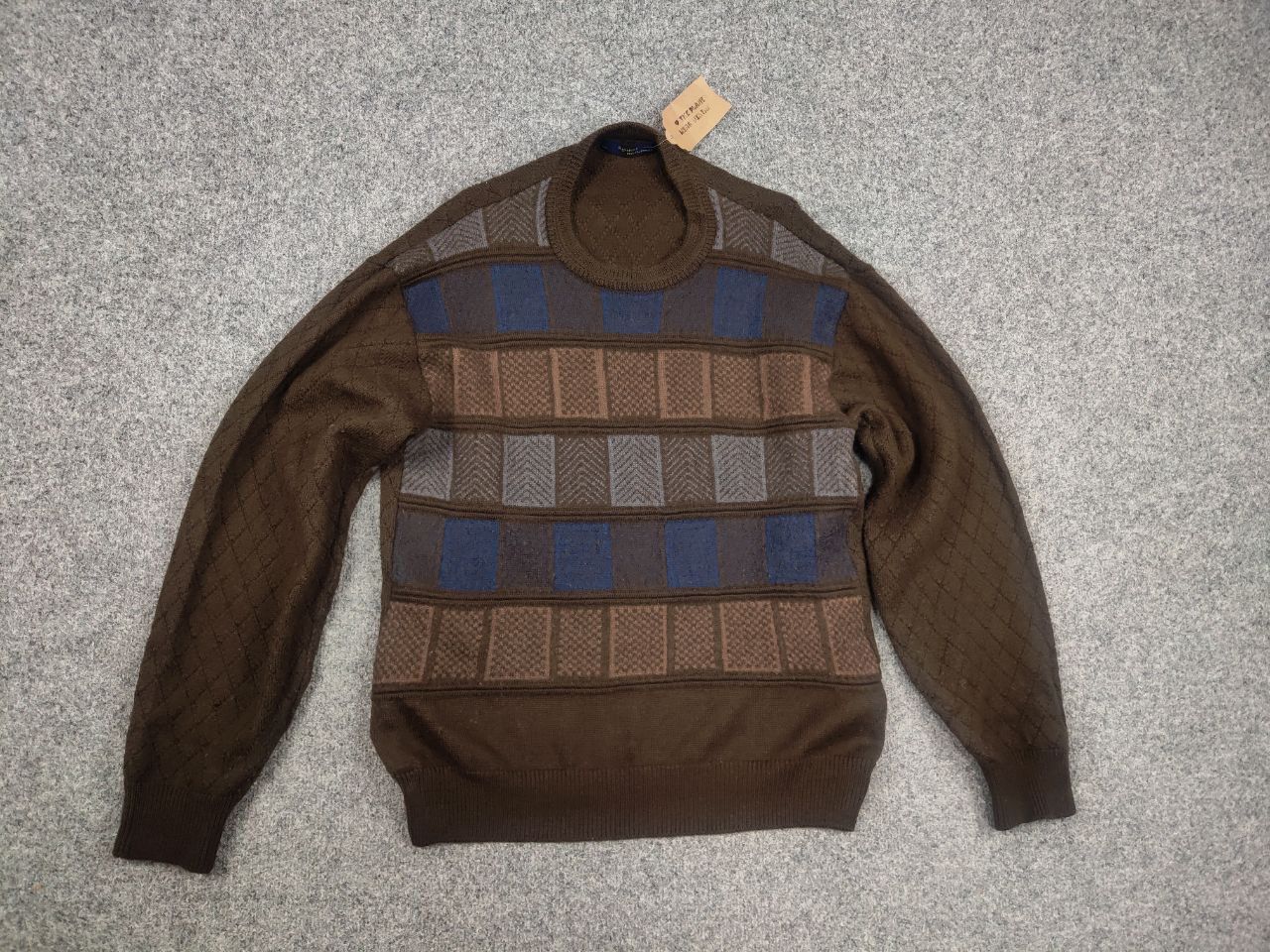 Japanese Brand Vintage 90's Aspetiva Japan made Pattern Hand Knit Sweater Size US L / EU 52-54 / 3 - 8 Thumbnail