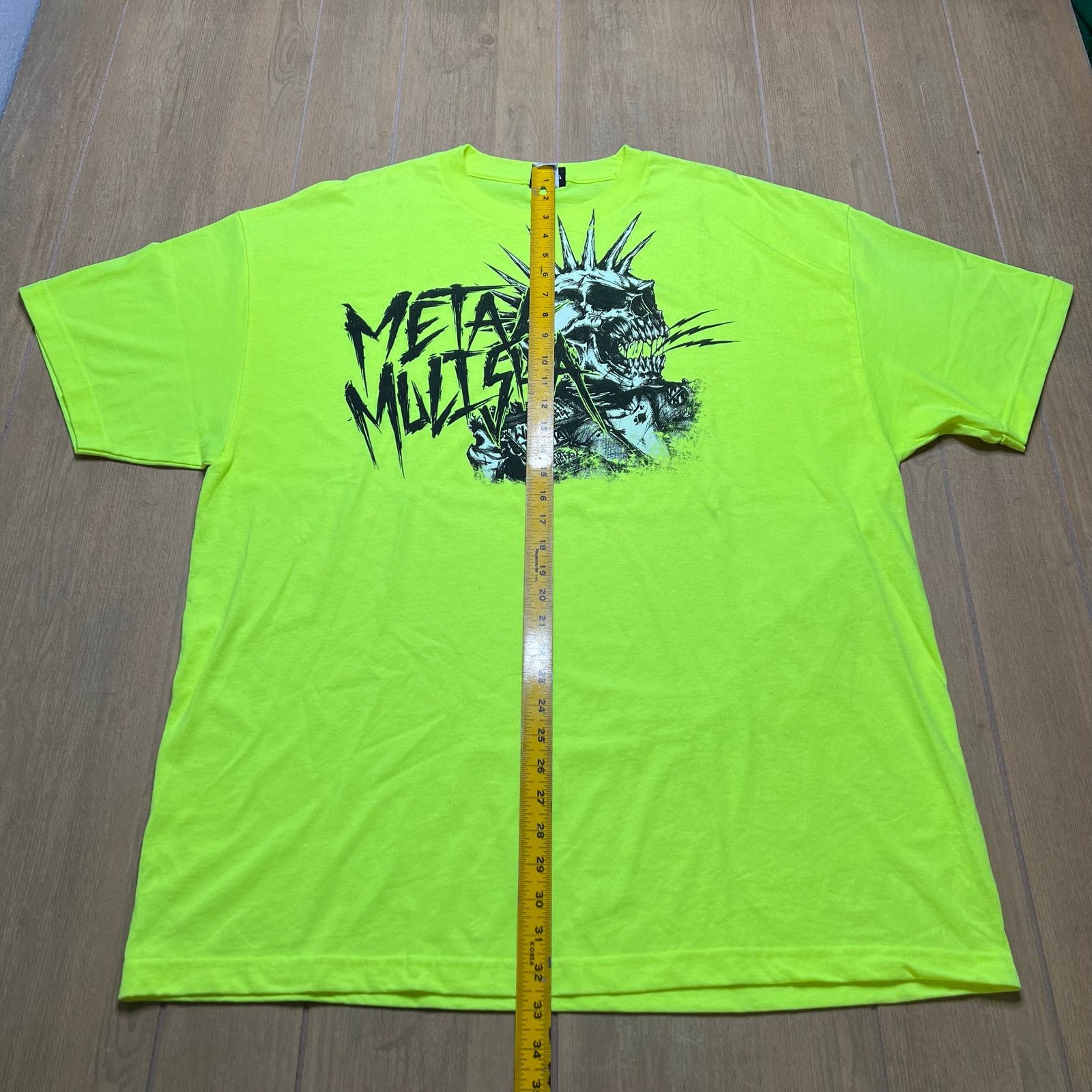 Metal Mulisha Y2K Metal Mulisha men's T-shirt Sz 2XL neon green skull Size US XXL / EU 58 / 5 - 6 Thumbnail